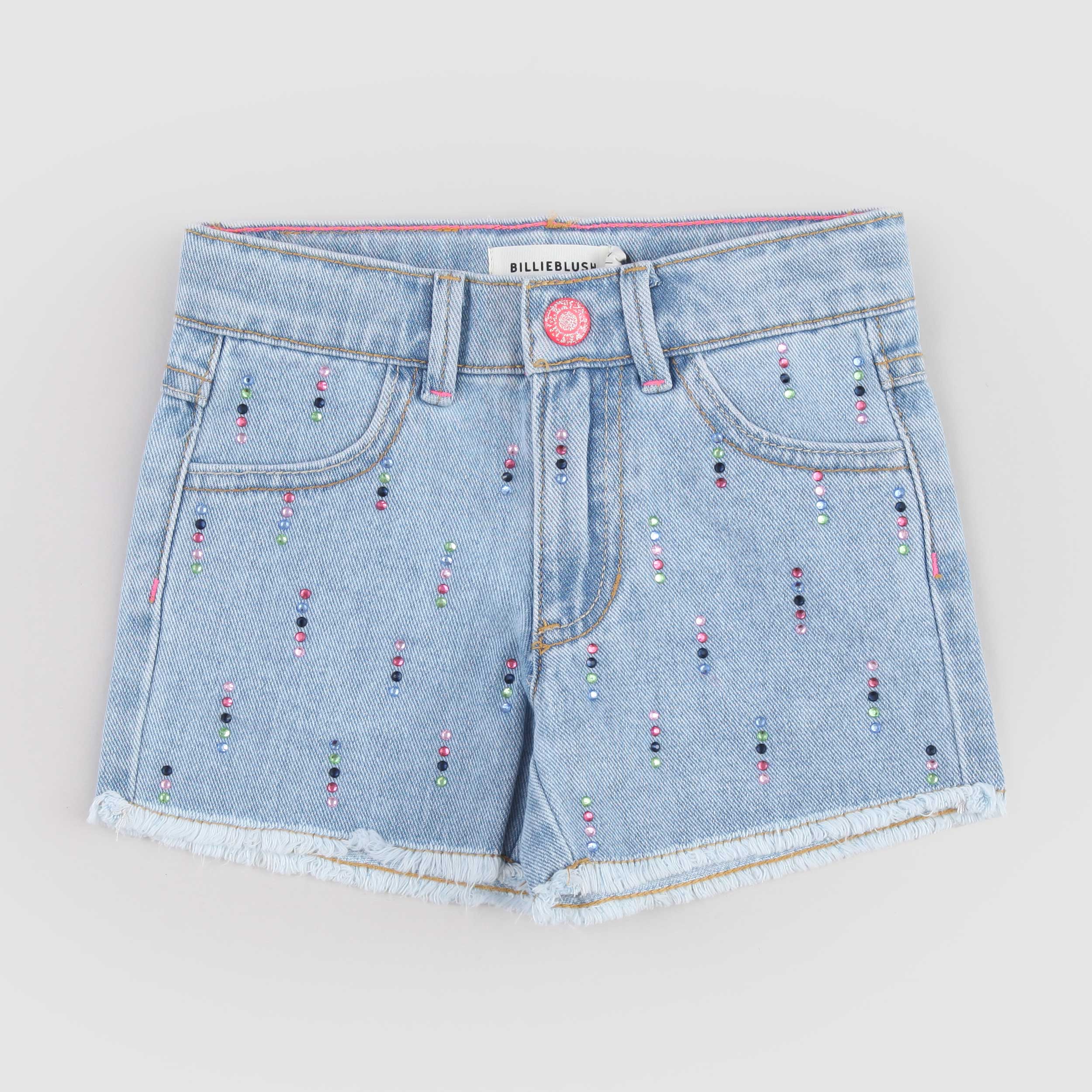 Shorts Celesti con Strass Firmati BILLIEBLUSH