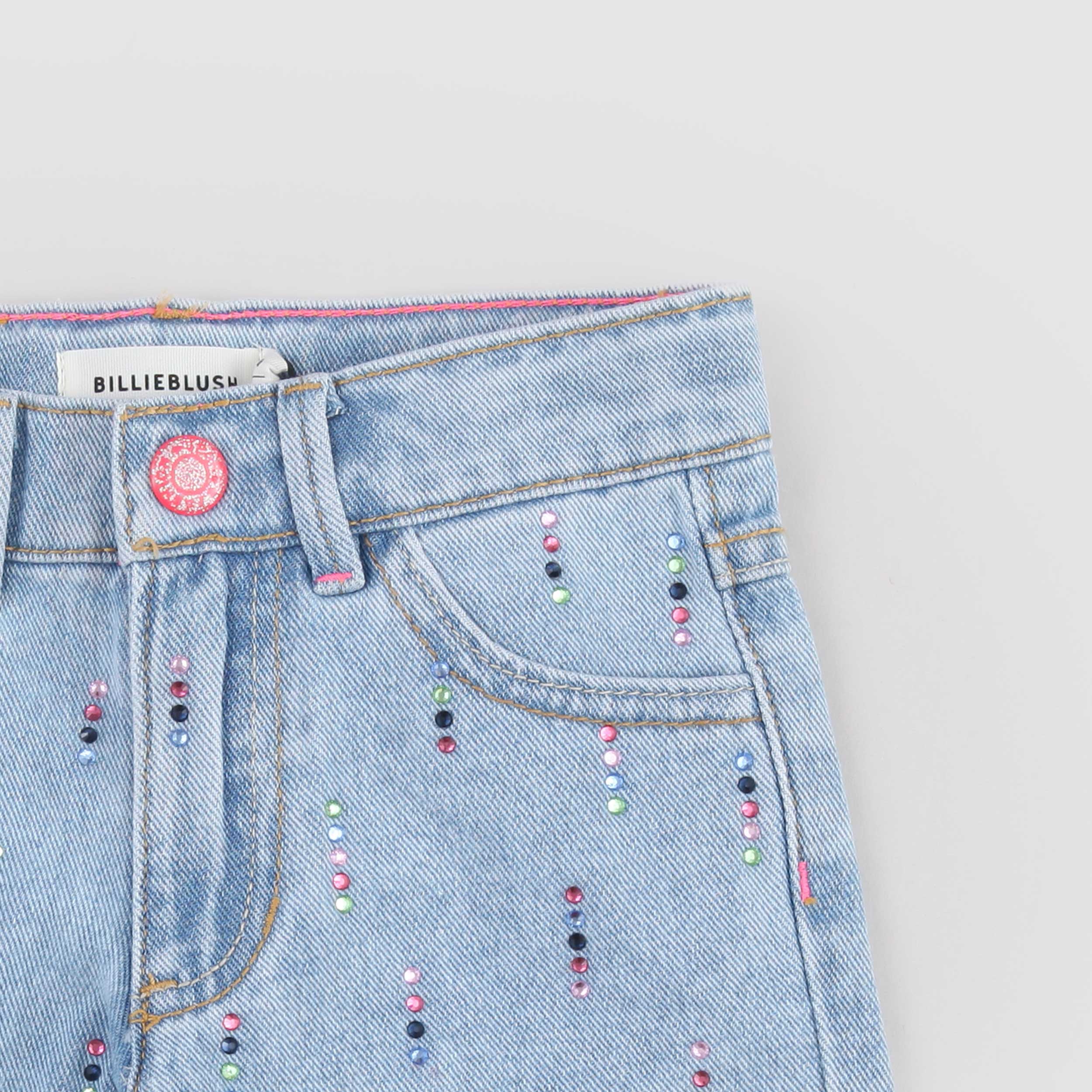 Shorts Celesti con Strass Firmati BILLIEBLUSH