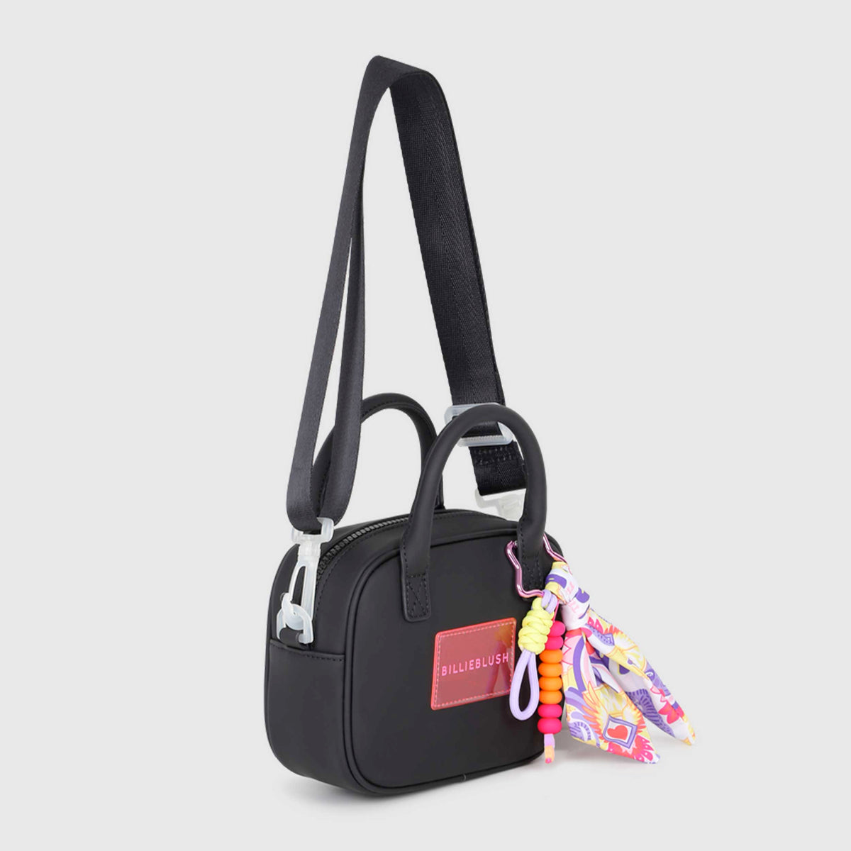 Borsa a Mano Nera con Logo e Tracolla per Bambina BILLIEBLUSH