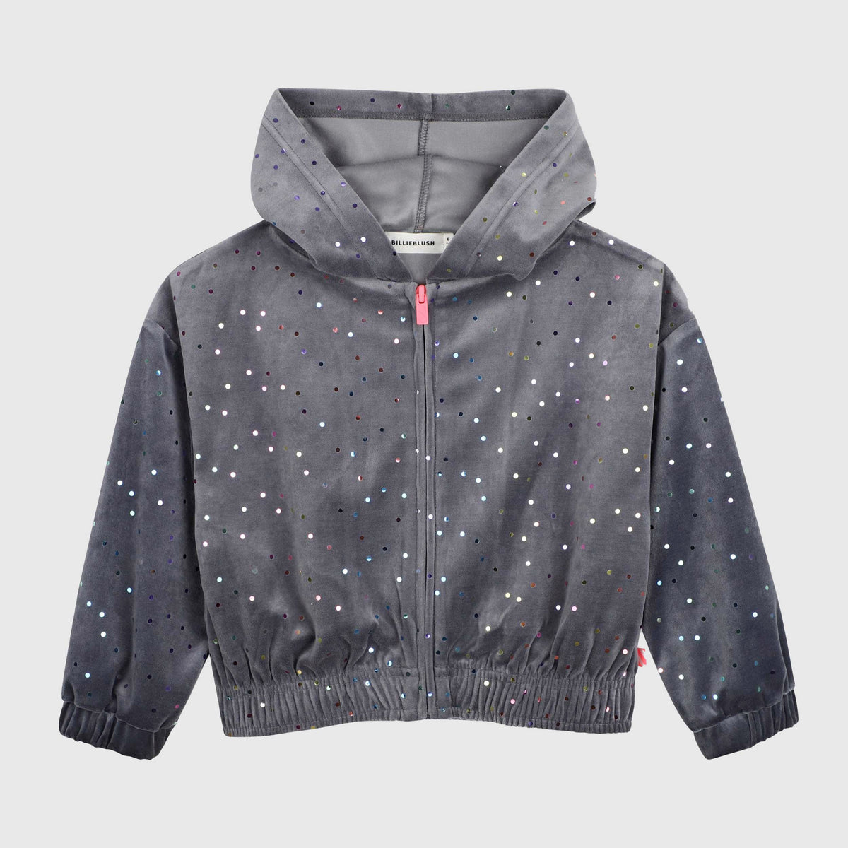 BILLIEBLUSH All-Over Grey Sequined Sweatshirt for Girls