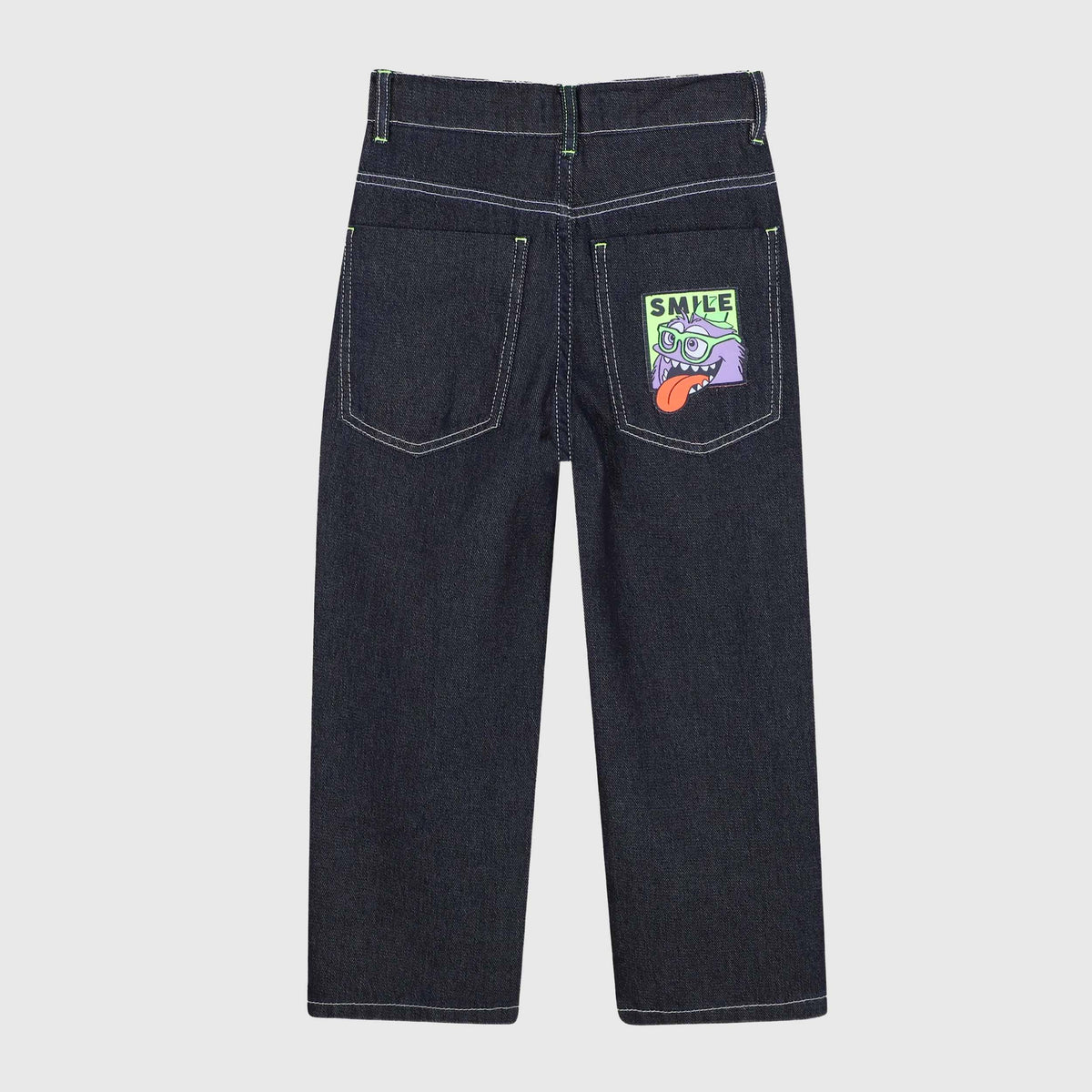 Jeans Denim Blue Navy con Cuciture per Bambino BILLIEBLUSH