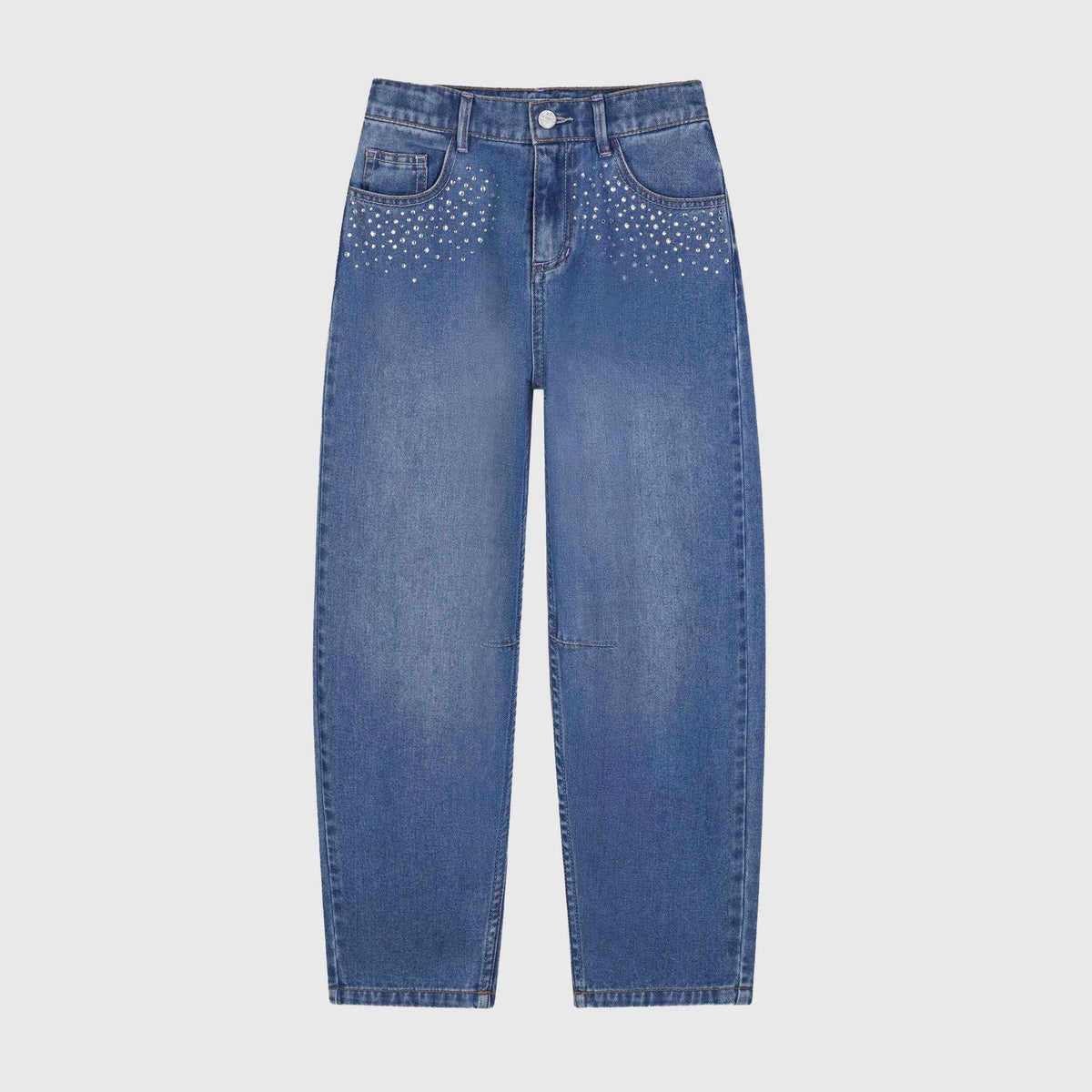 Jeans Denim con Applicazione Punti Luce per Ragazza BILLIEBLUSH