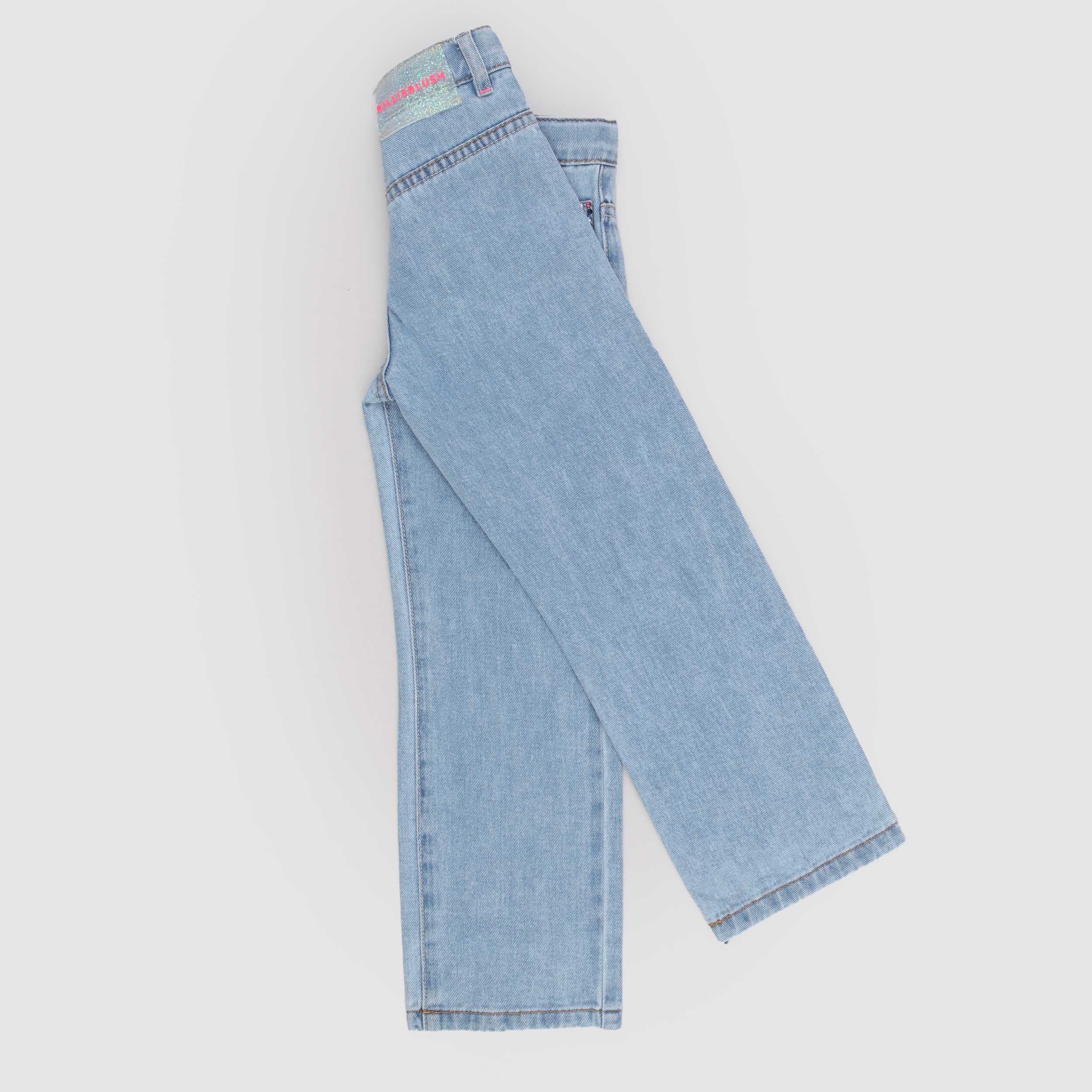 Jeans Celeste Chiaro con Paillettes Firmato BILLIEBLUSH
