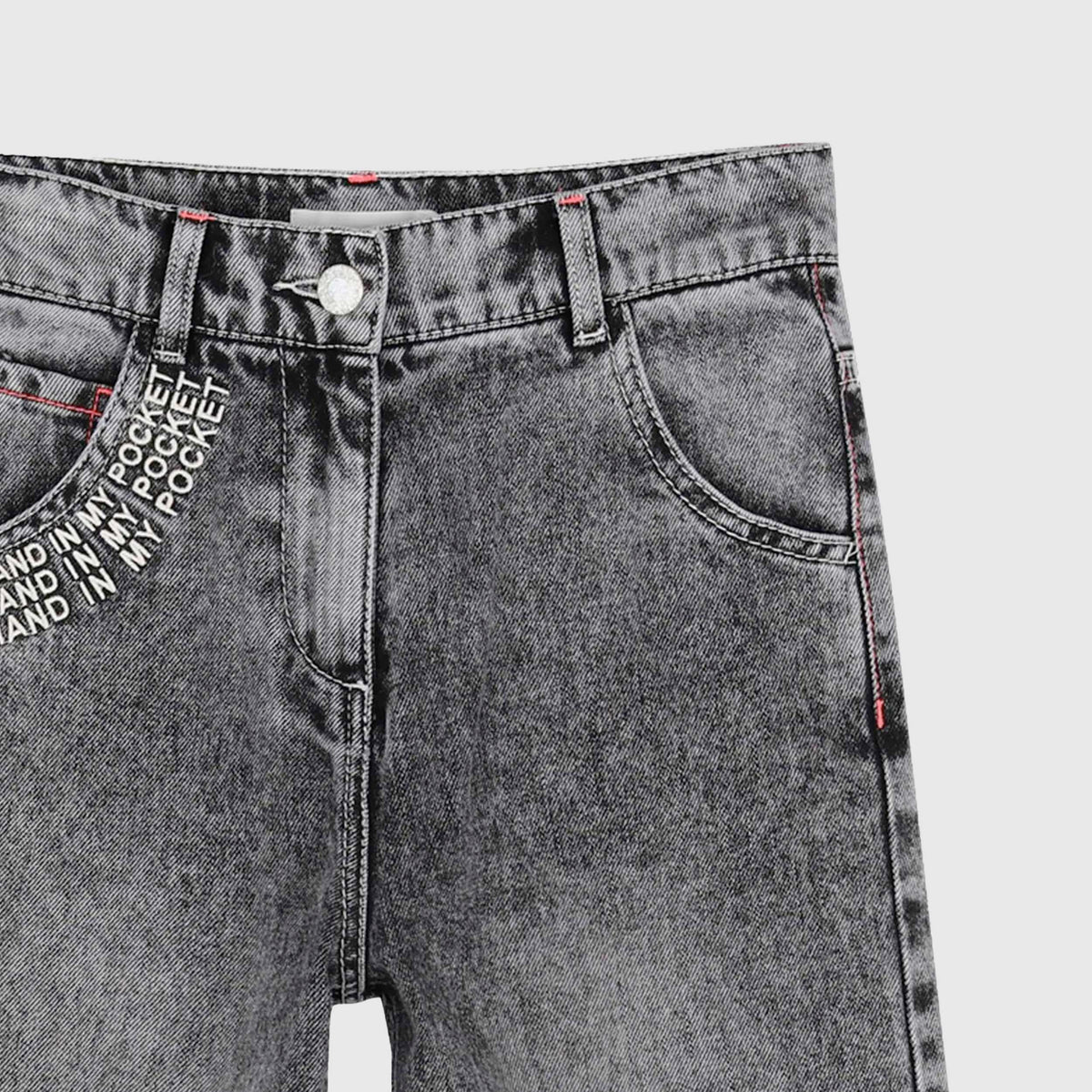 BILLIEBLUSH Grey Wide Leg Denim Jeans for Girls