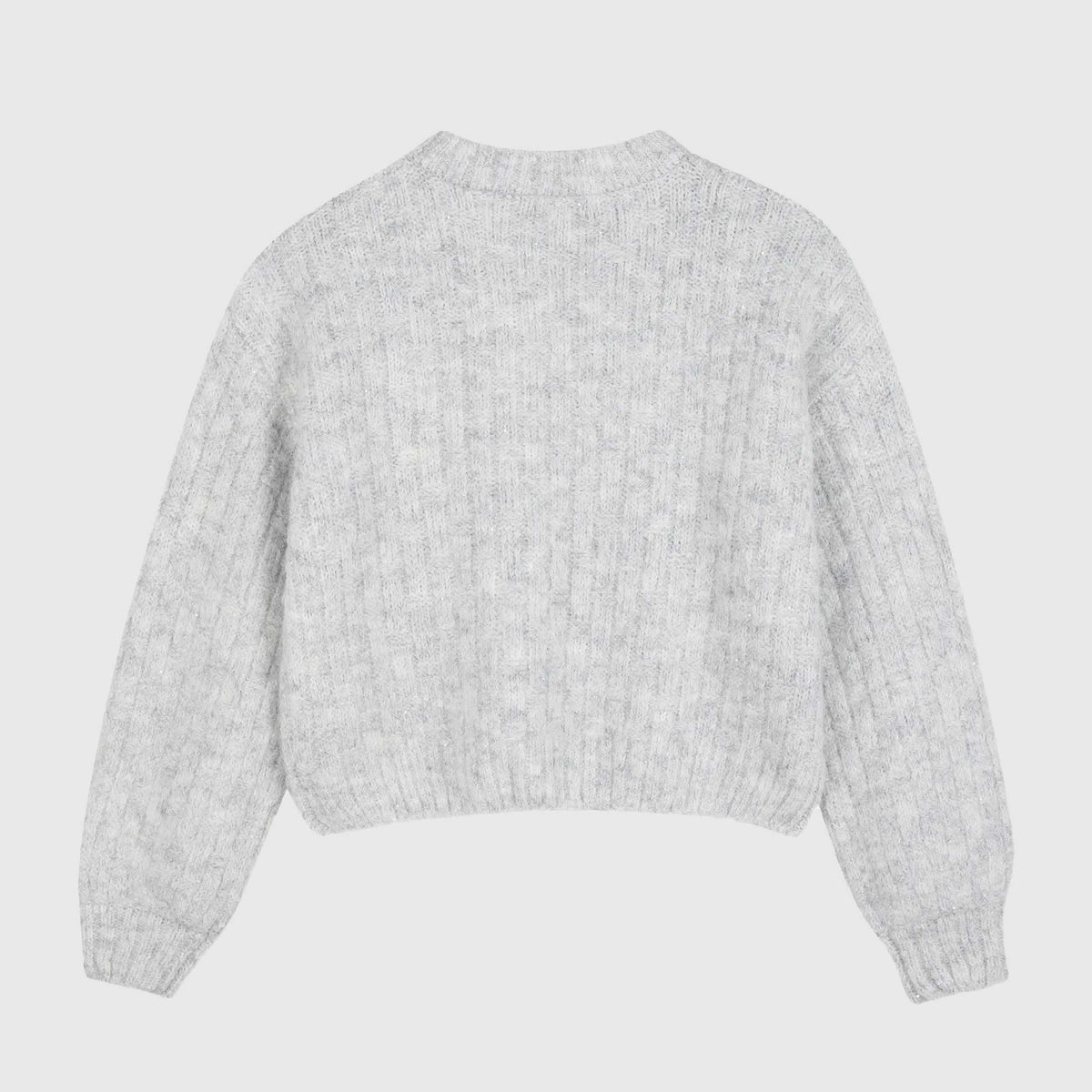 Grey Sweater with Sequins Application for Girl BILLIEBLUSH
