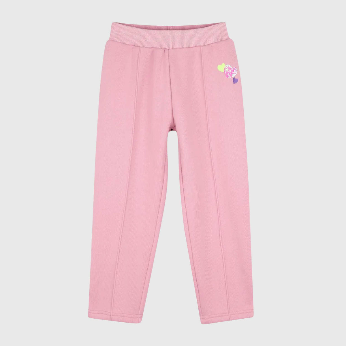 Pantaloni Rosa con Cuori e Paillettes per Bambina BILLIEBLUSH