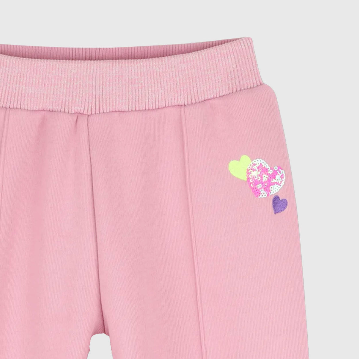 Pantaloni Rosa con Cuori e Paillettes per Bambina BILLIEBLUSH
