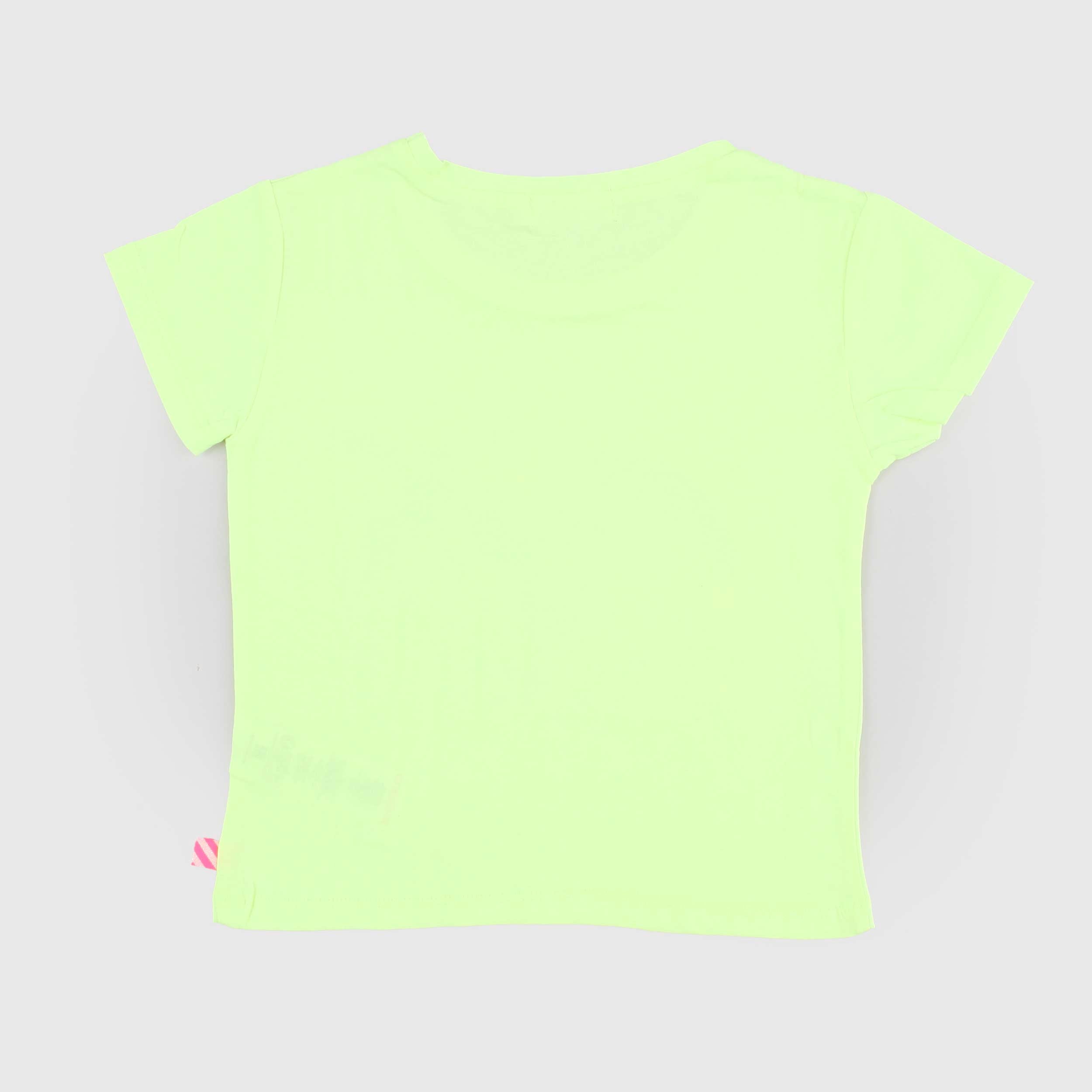 T-shirt Gialla con Disegno Glitterato Firmata BILLIEBLUSH