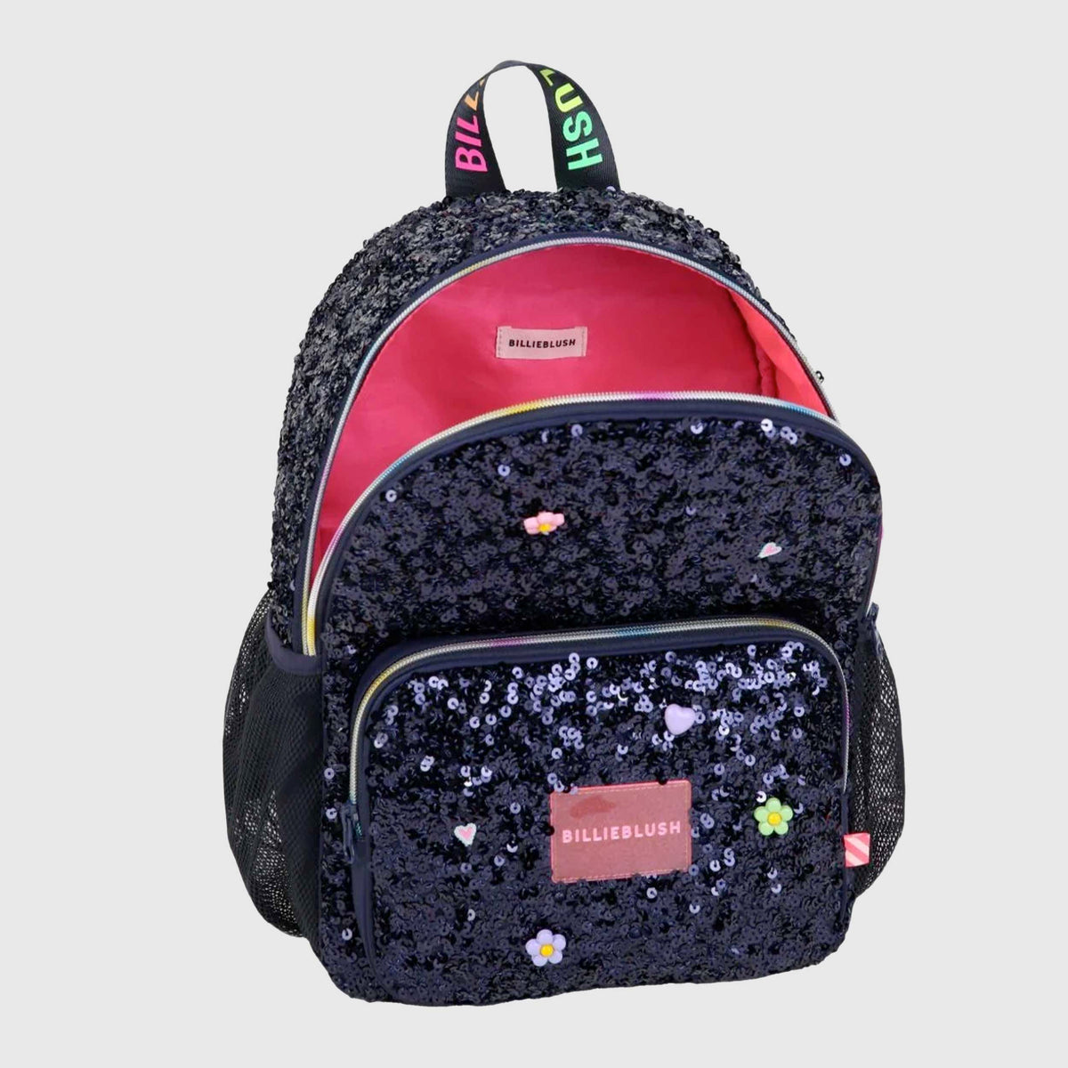 Zaino Blu Navy con Paillettes con Logo per Bambina BILLIEBLUSH