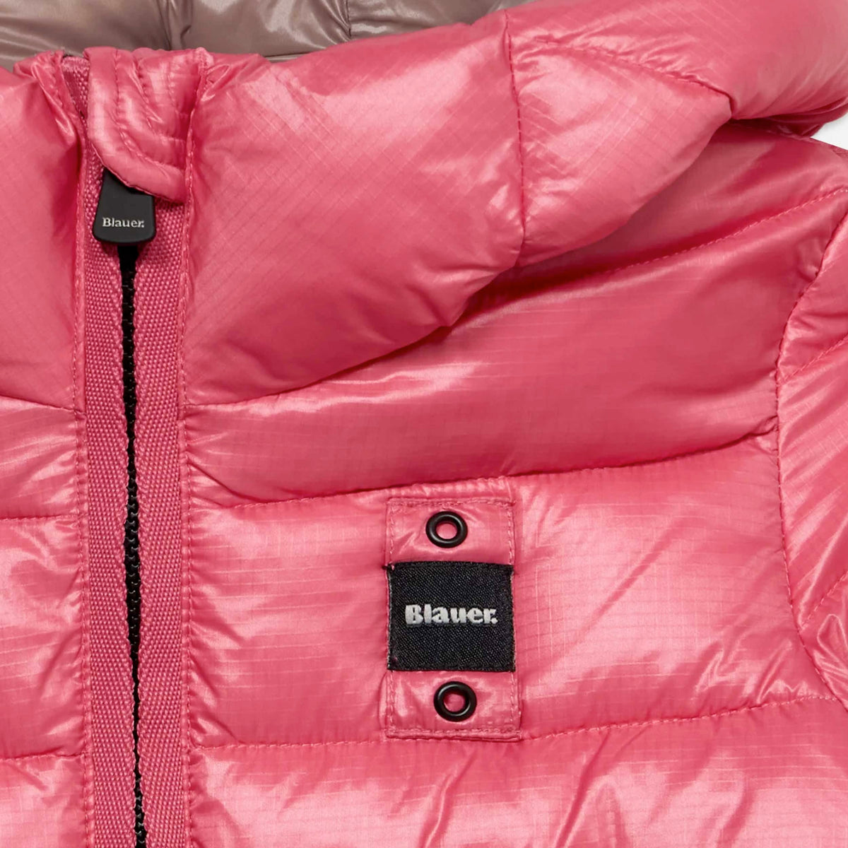 Blauer Girl's Quilted Pink Polished Caroll Down Jacket