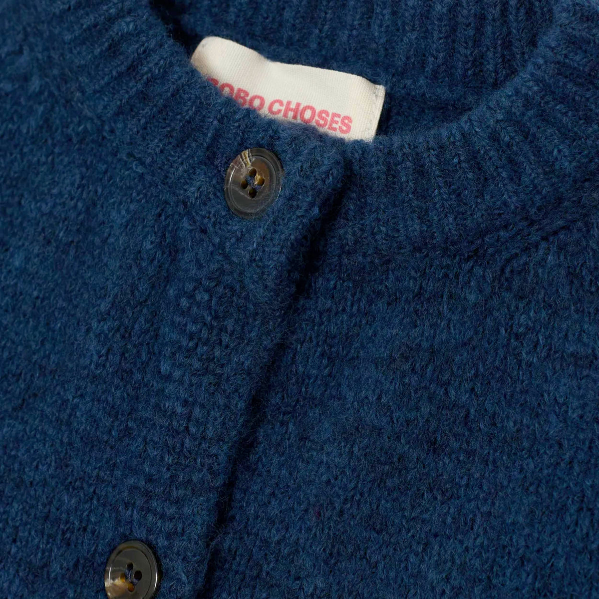 Blue Cardigan with Colorful Embroidery for Girl by BOBO CHOSES