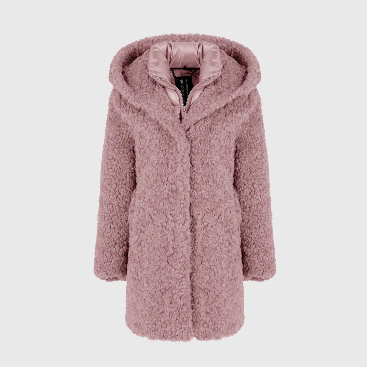Long Pink Sherpa Coat for Girl by BOMBOOGIE