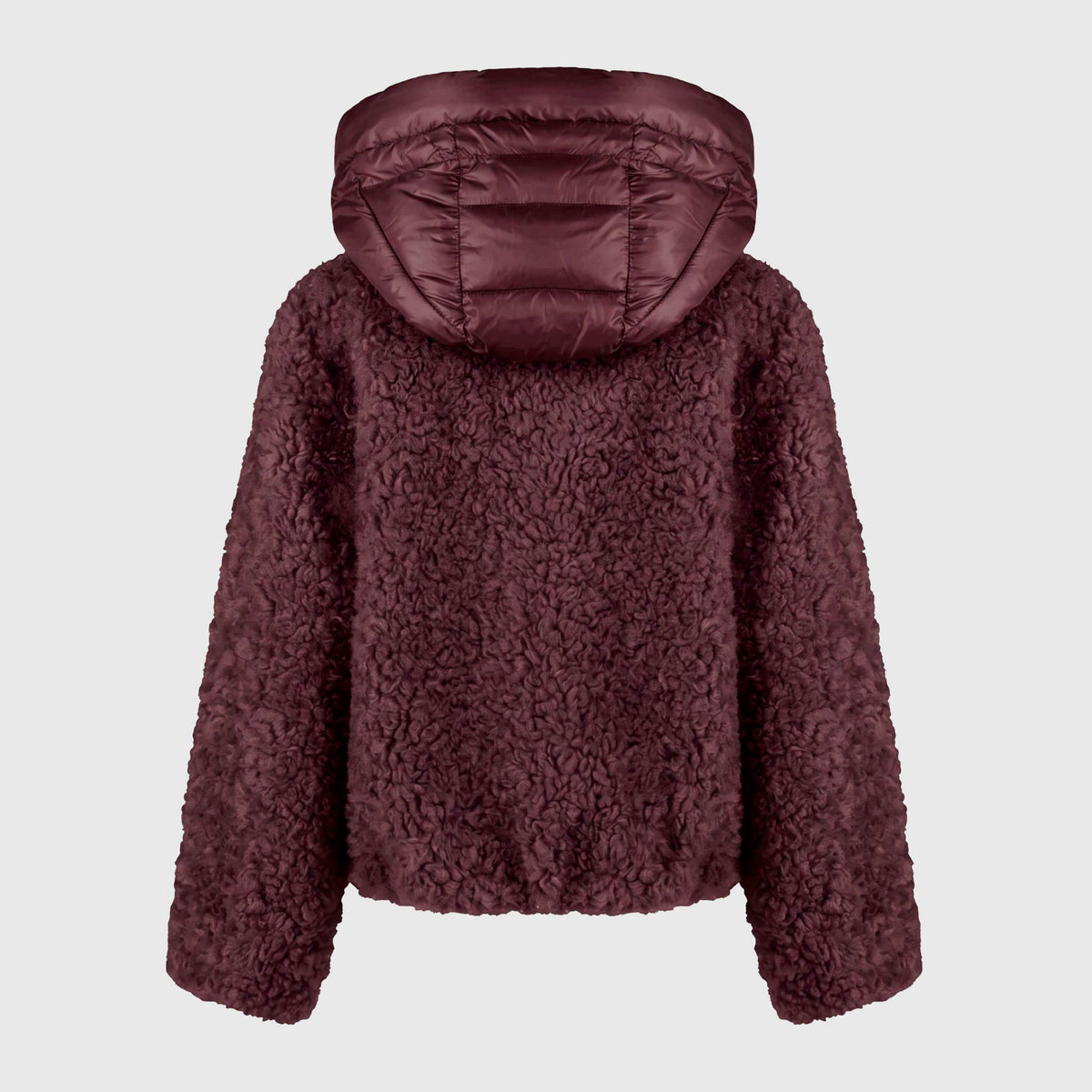 Cappotto in Ecopelliccia Bordeaux per Ragazza BOMBOOGIE