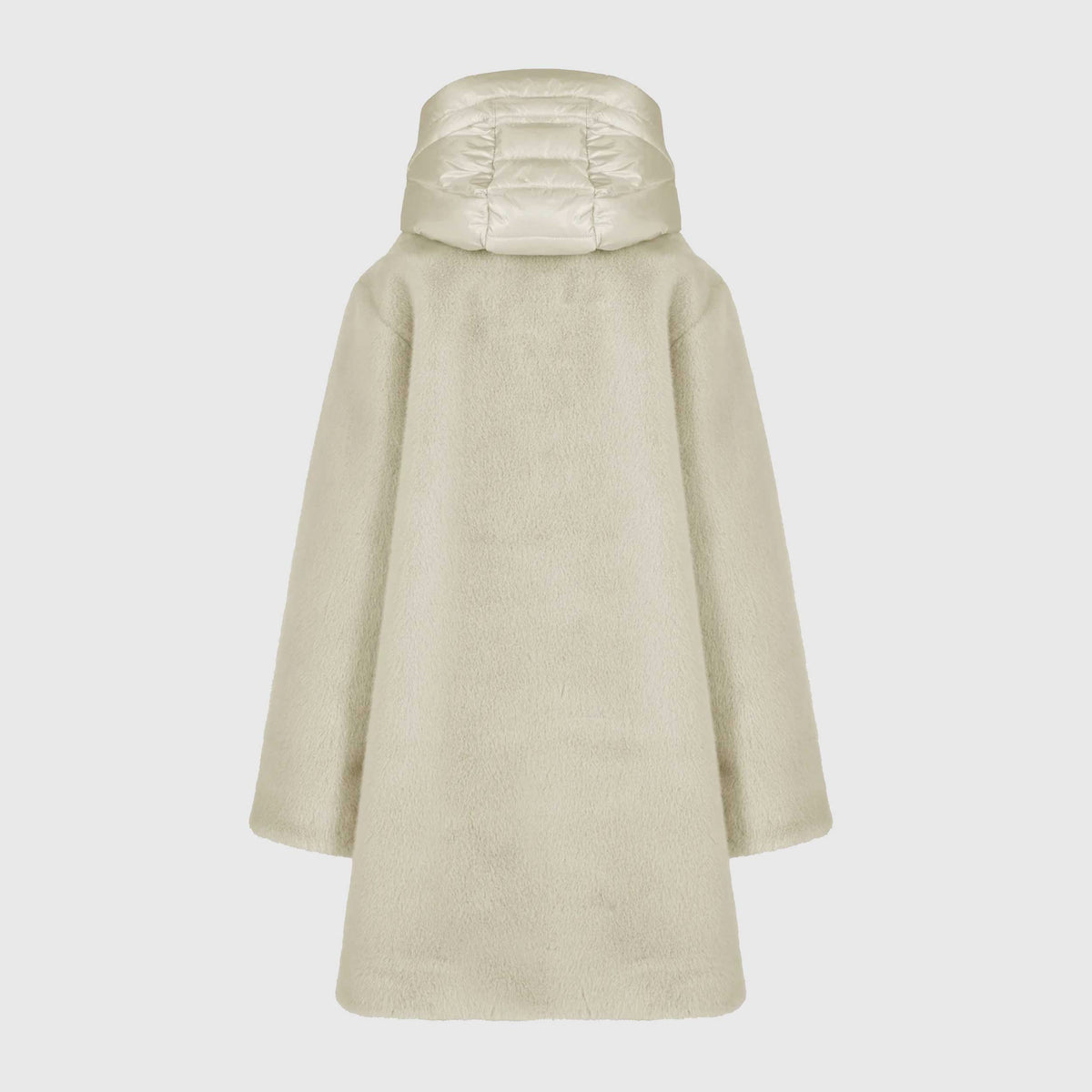 Cappotto Color Latte in Eco Pelliccia per Ragazza by BOMBOOGIE