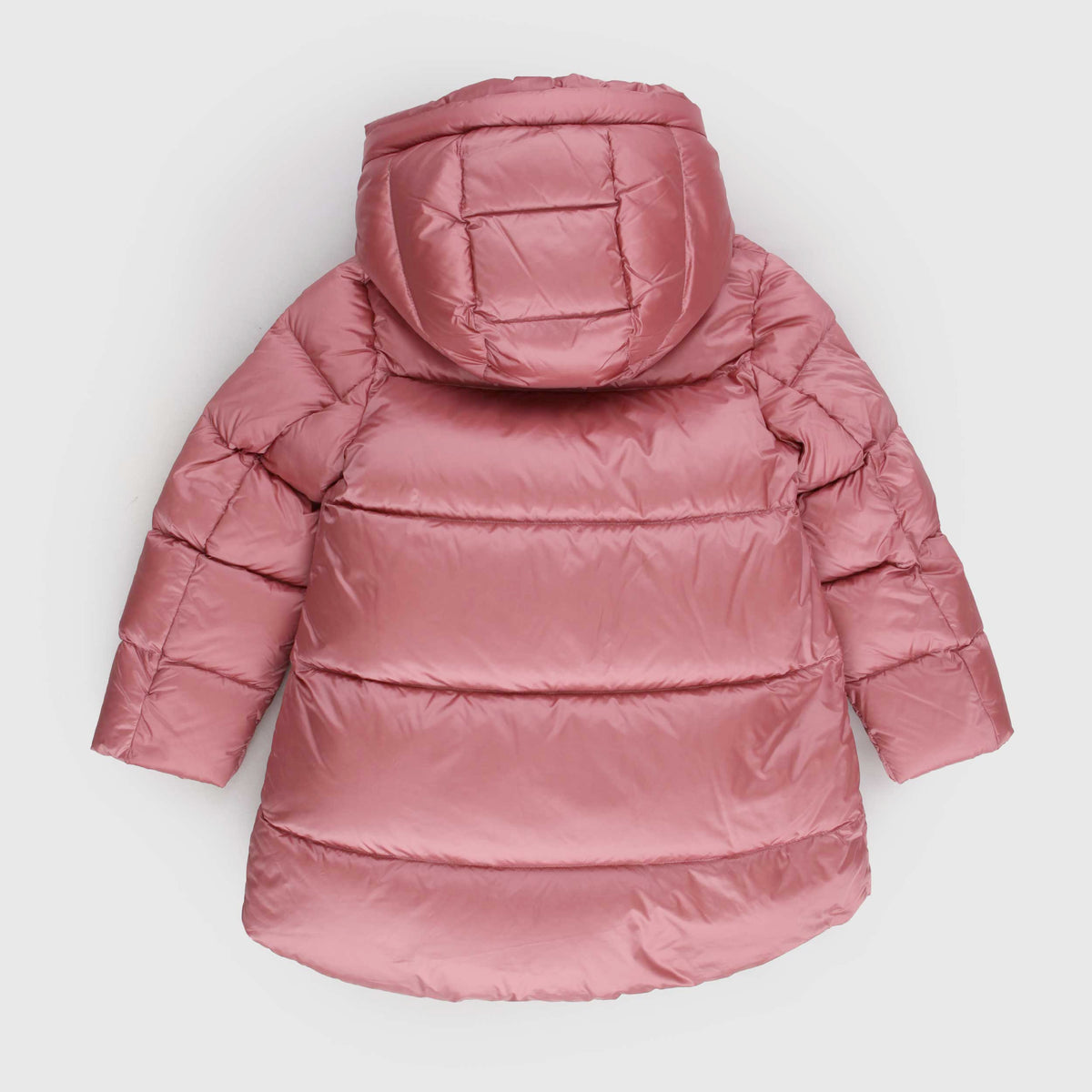 BOMBOOGIE Quilted Pink Down Jacket with Pockets for Girls