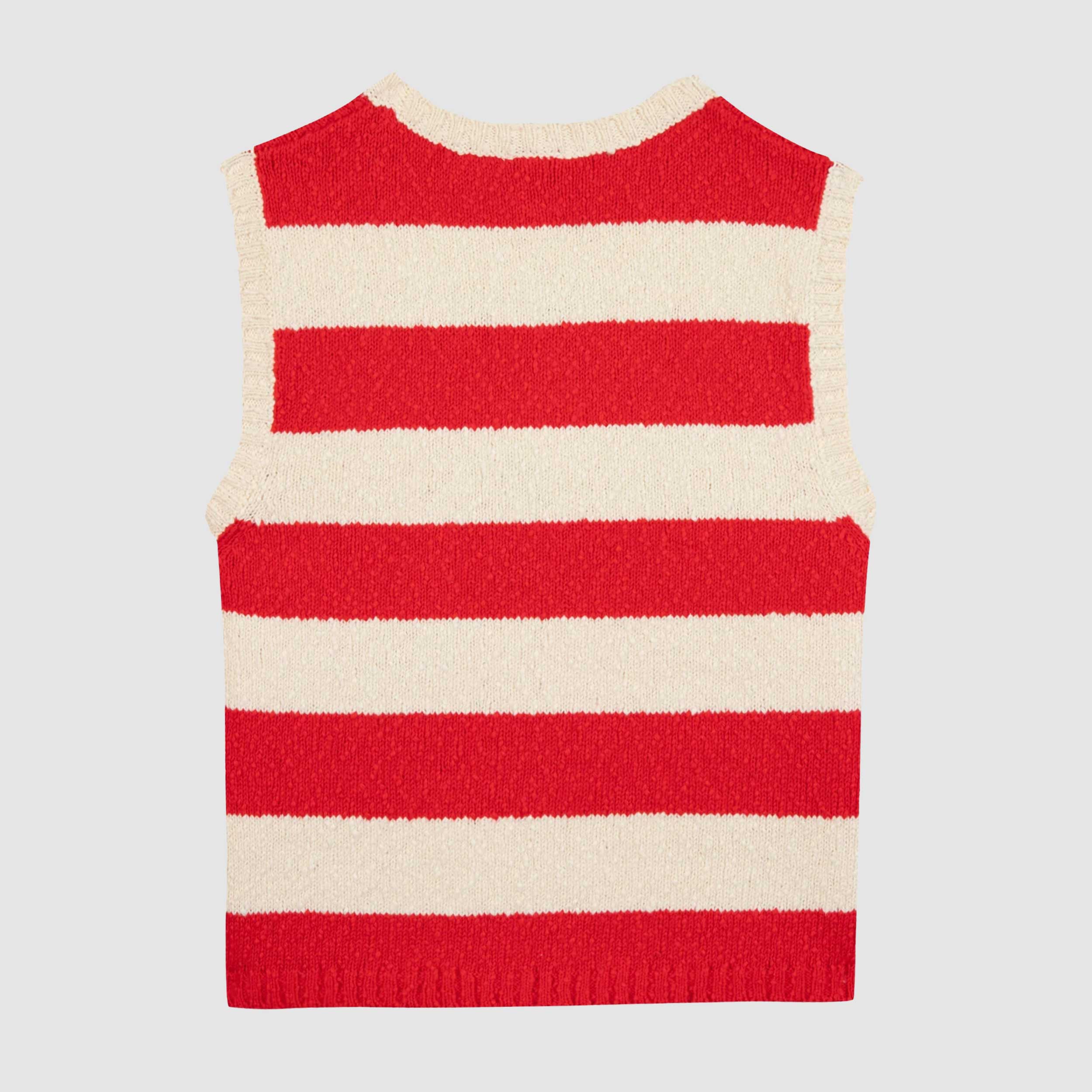 Tank Top Red Catch Up a Righe Firmato BONTON