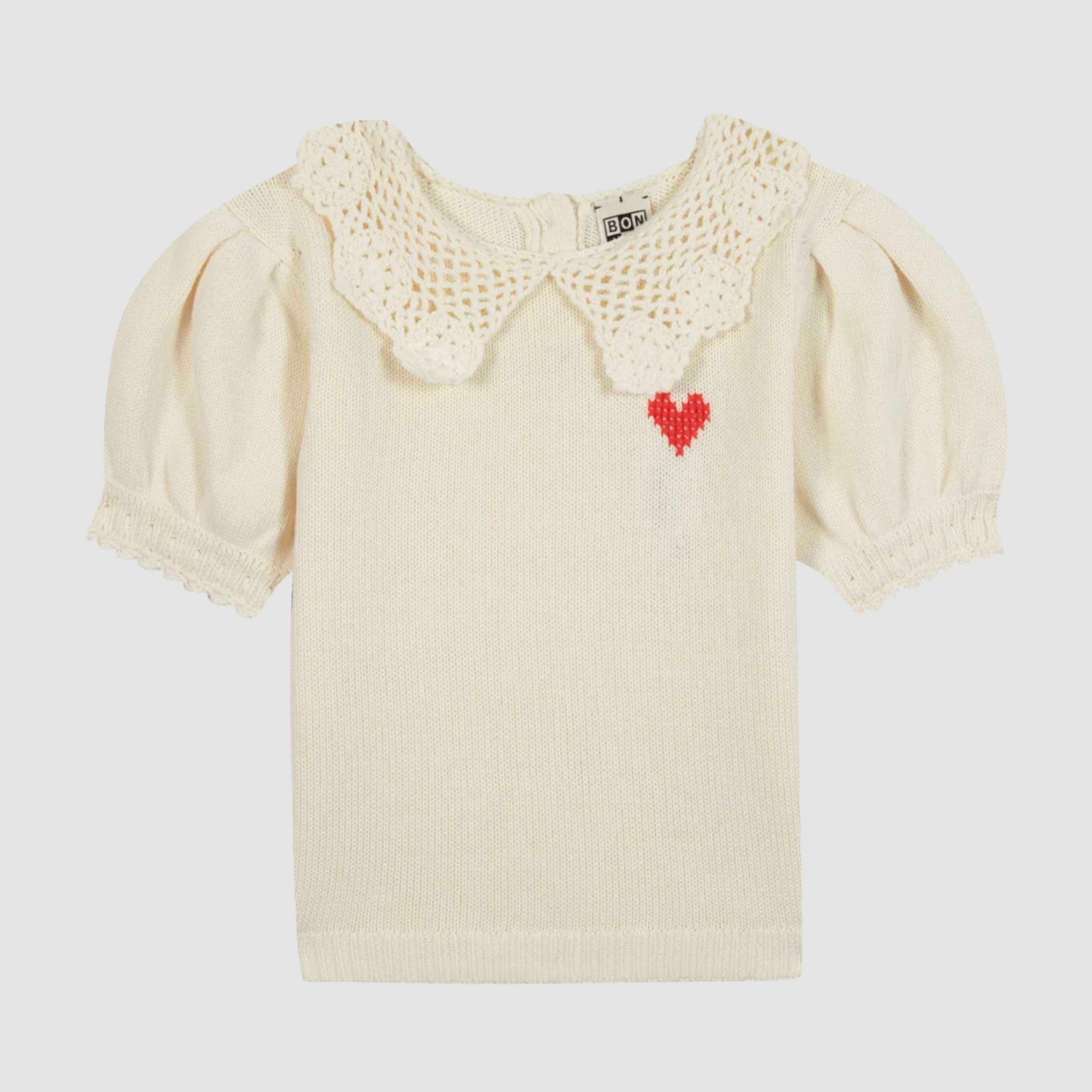 T-shirt Niko con Lavorazione a Uncinetto Firmata BONTON