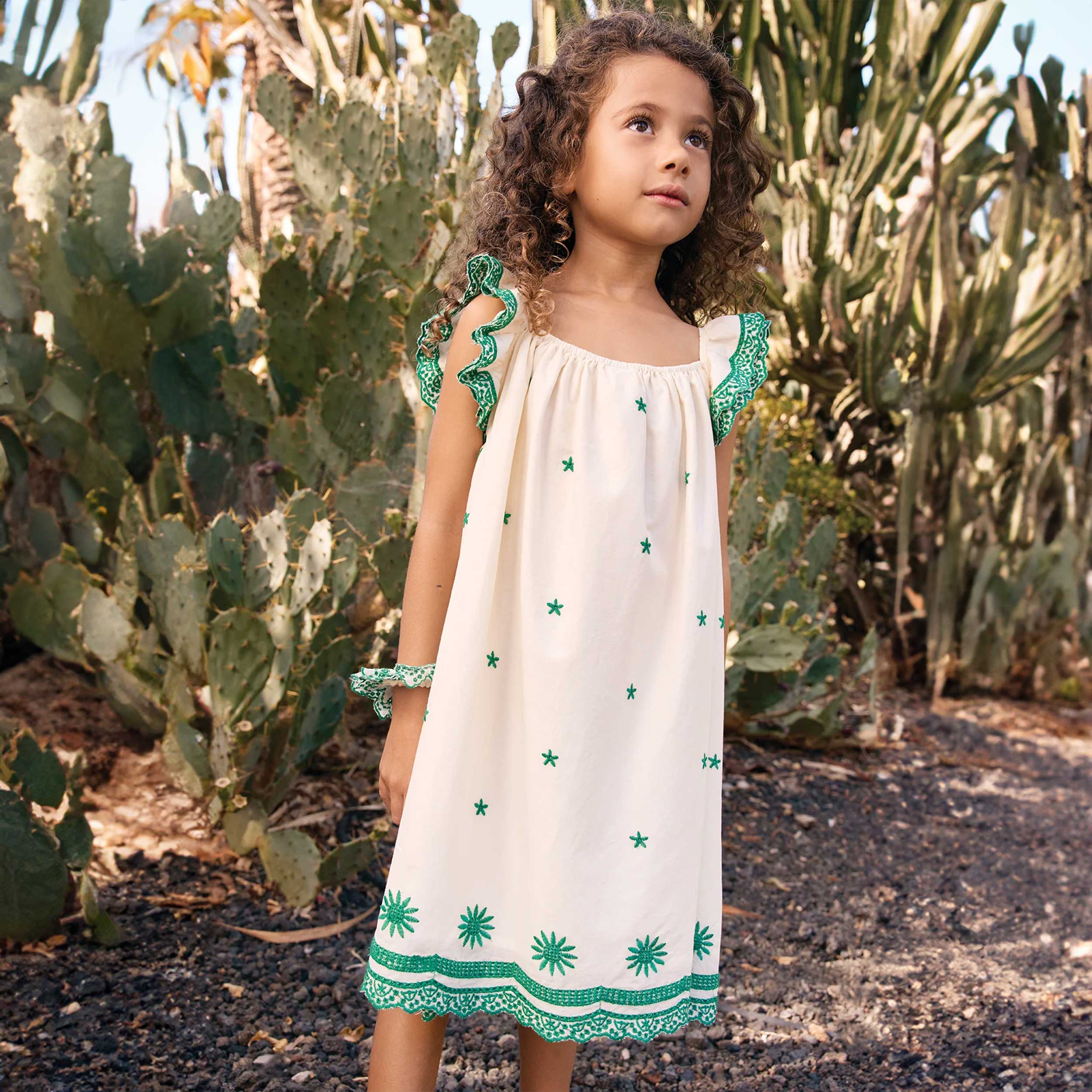 Abito Lena Ecru con Ricami Firmato BONTON