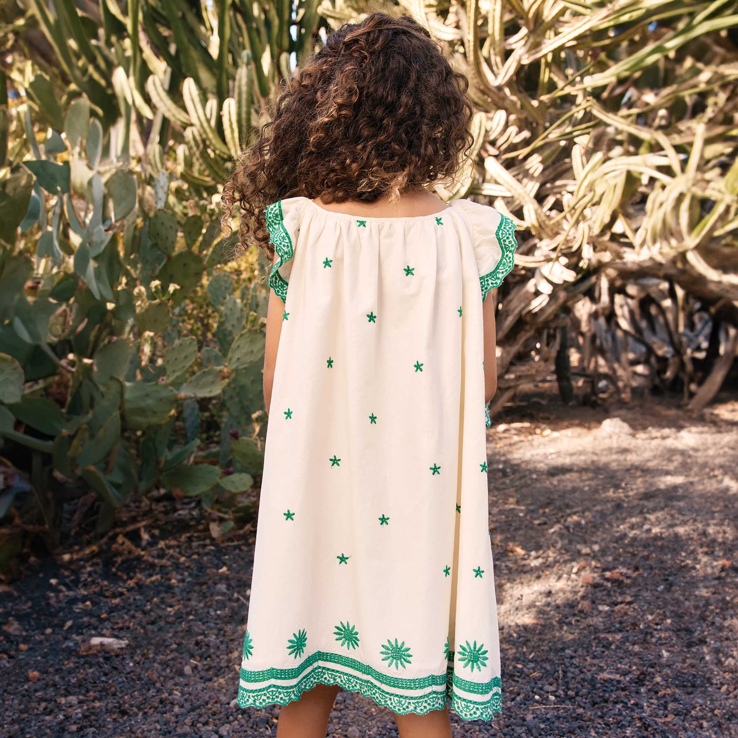 Abito Lena Ecru con Ricami Firmato BONTON