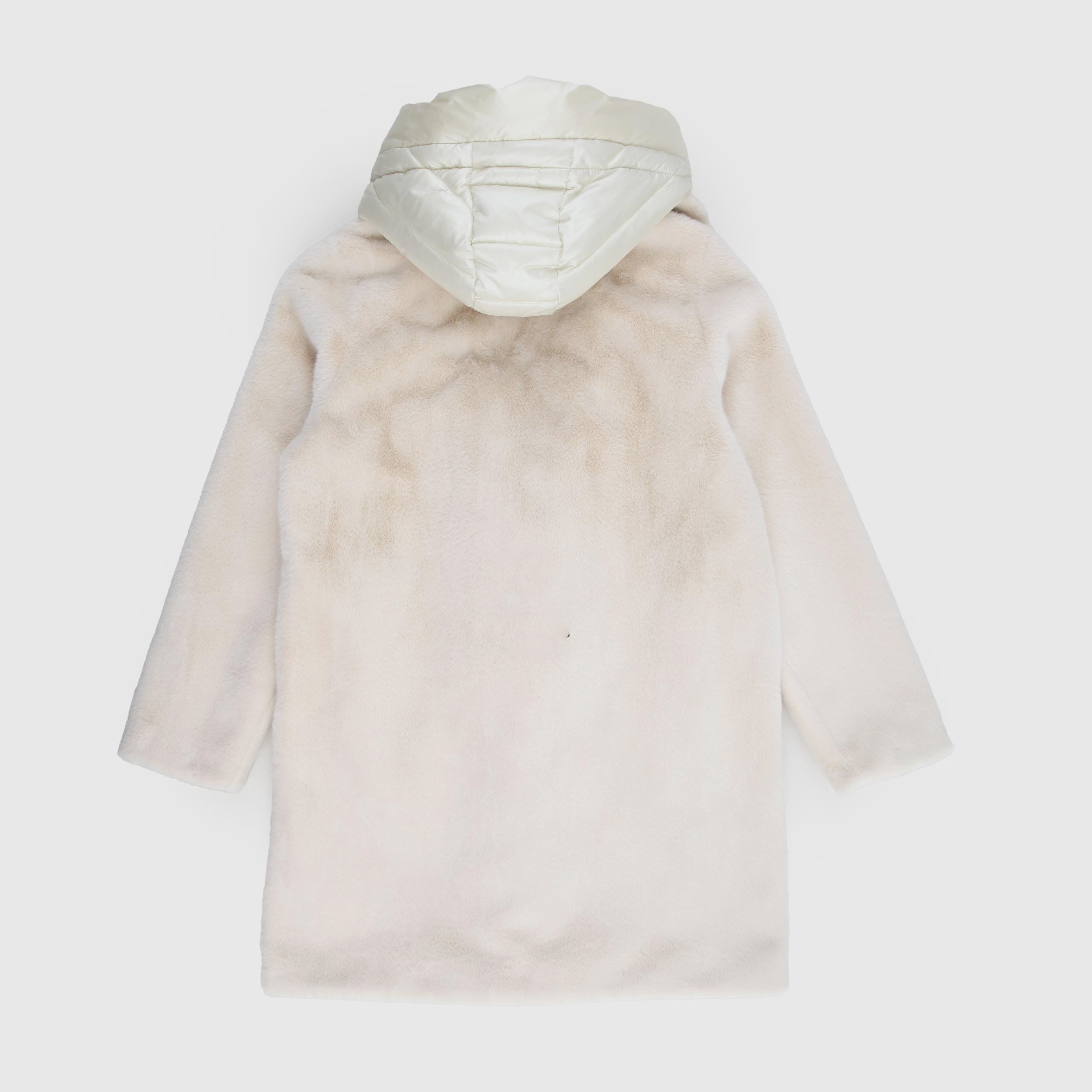 Cappotto Lungo Biege In Pelliccia Sintetica Firmato BOMBOOGIE