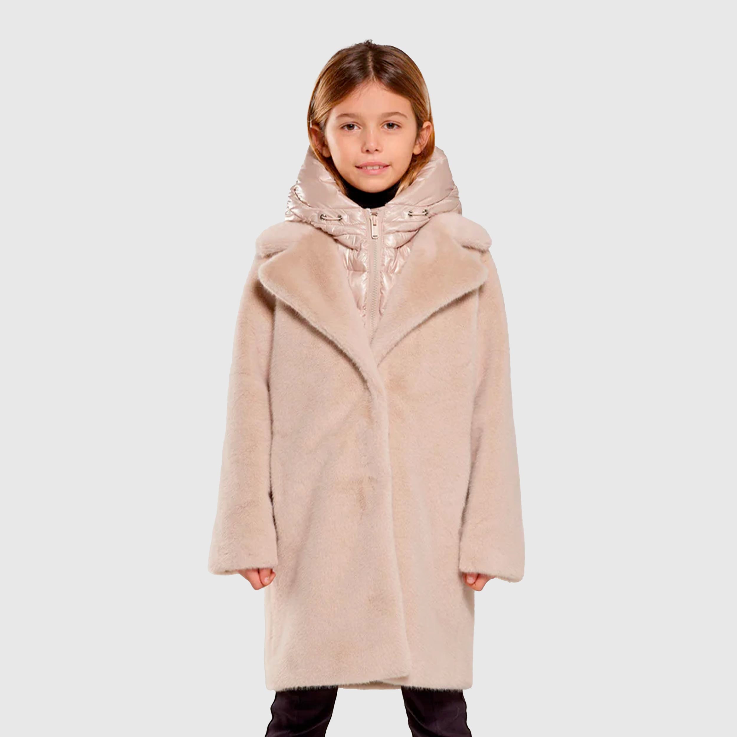 Cappotto Lungo Rosa In Pelliccia Sintetica Firmato BOMBOOGIE