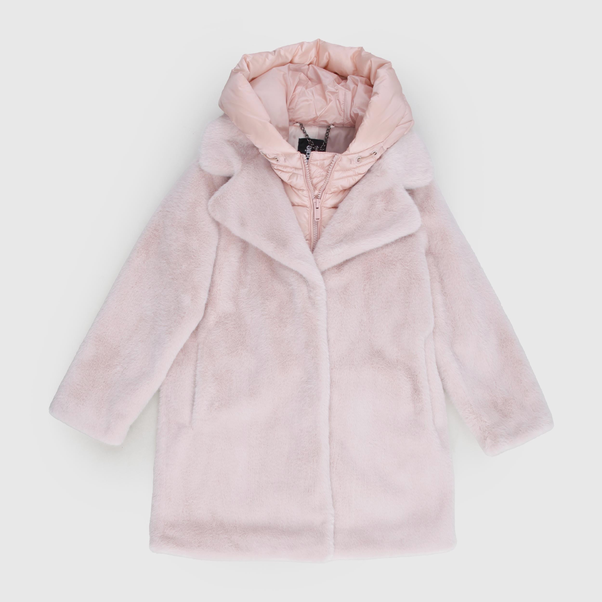 Cappotto Lungo Rosa In Pelliccia Sintetica Firmato BOMBOOGIE