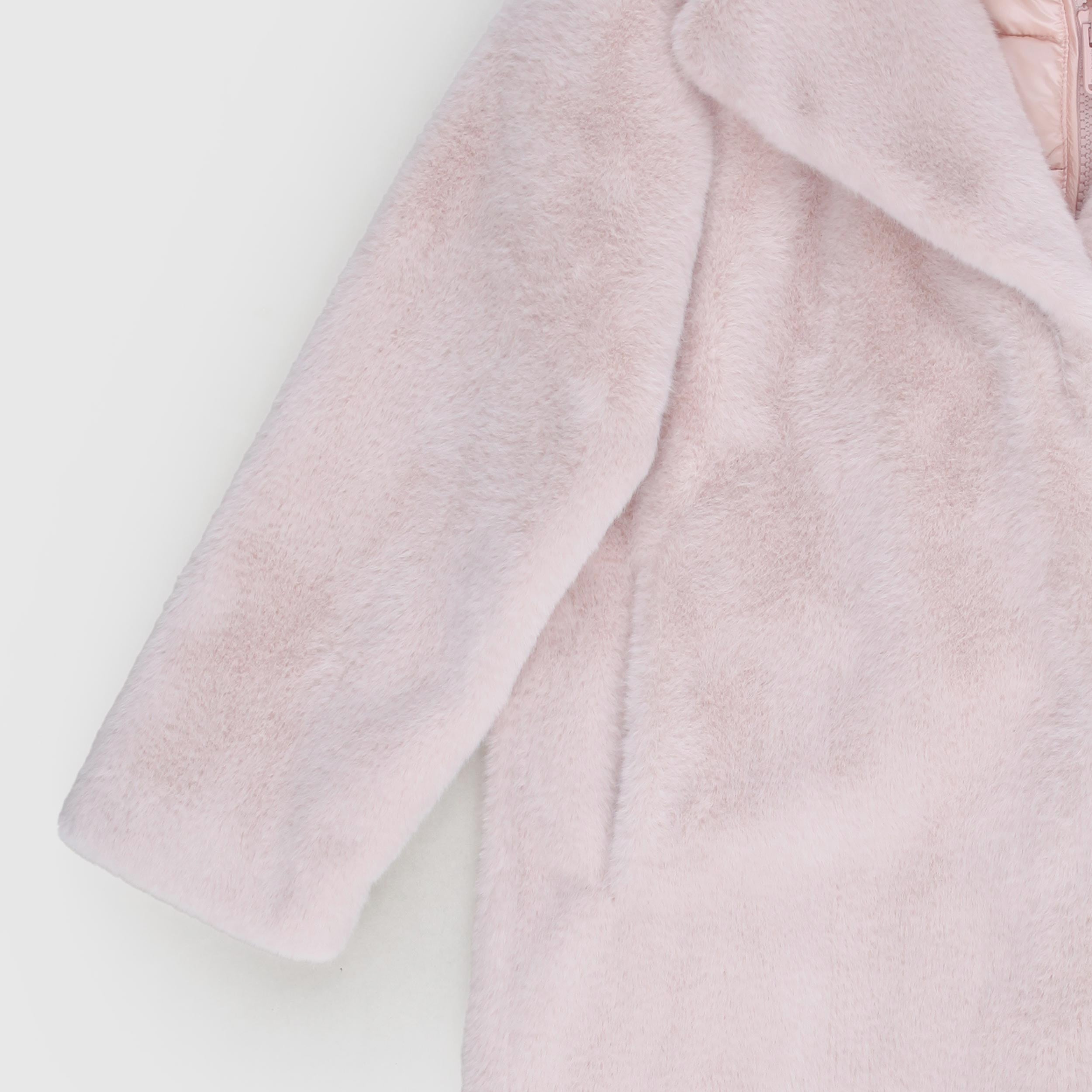 Cappotto Lungo Rosa In Pelliccia Sintetica Firmato BOMBOOGIE