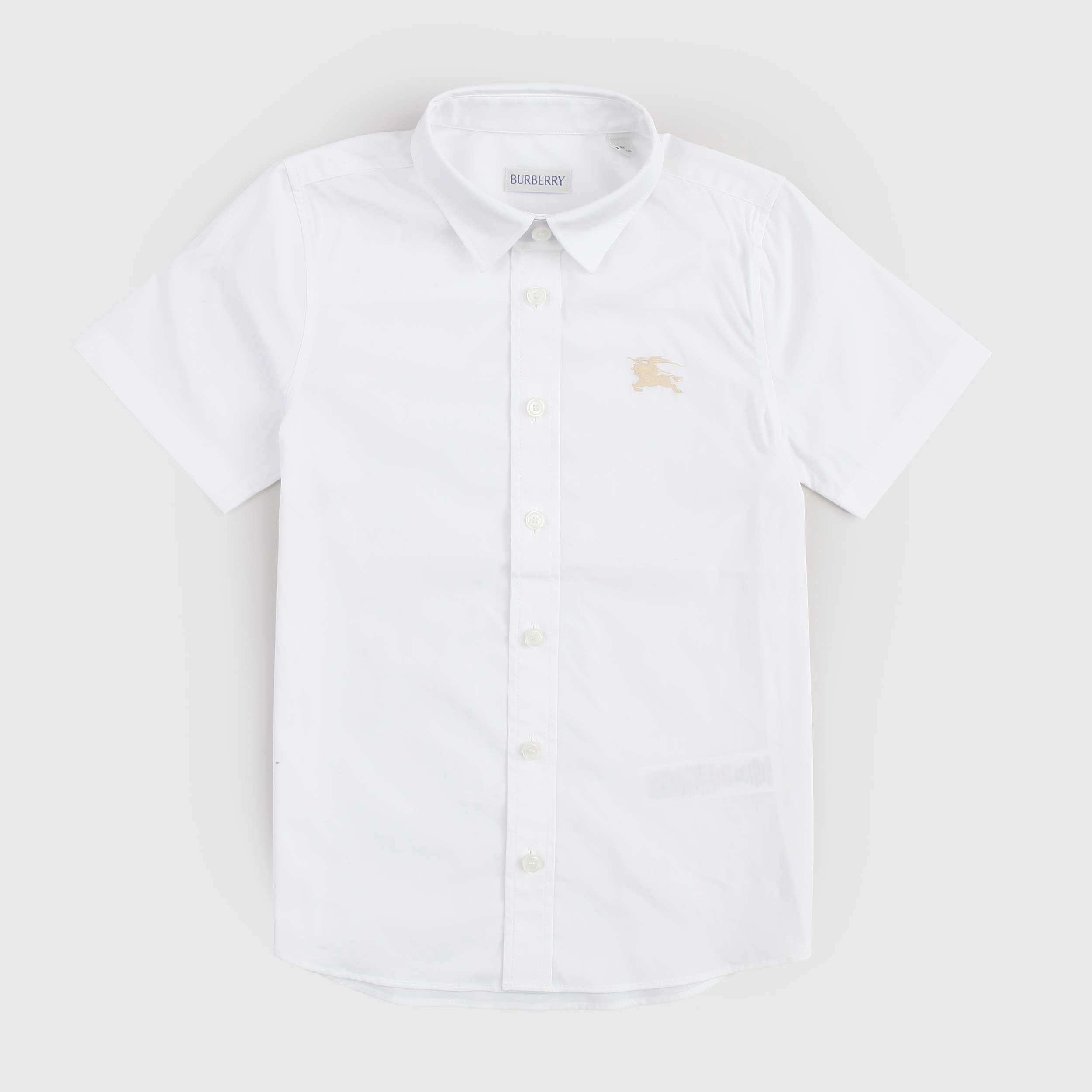 Camicia Bianca Con Logo A Contrasto firmata BURBERRY