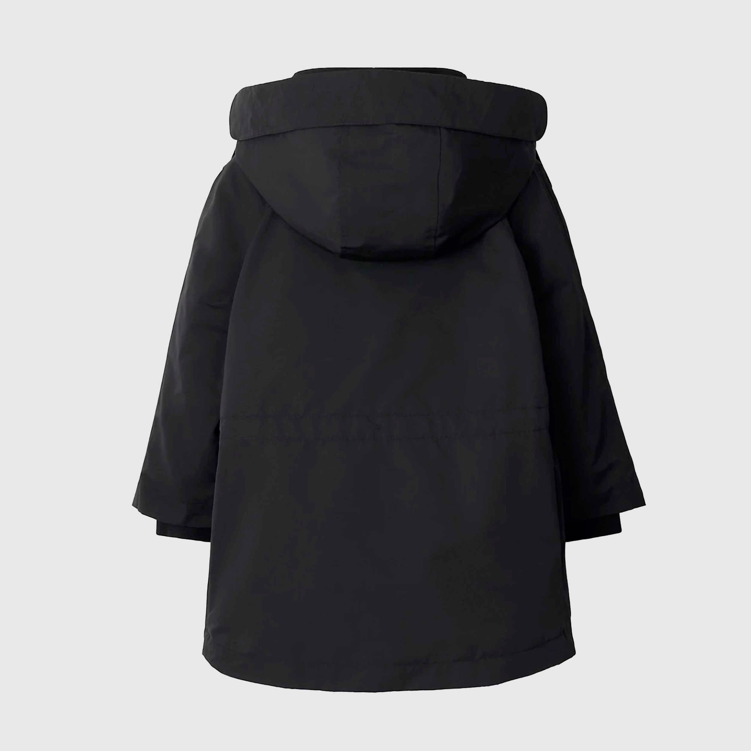 Parka Nero Reversibile Con Stampa Iconica Firmato BURBERRY