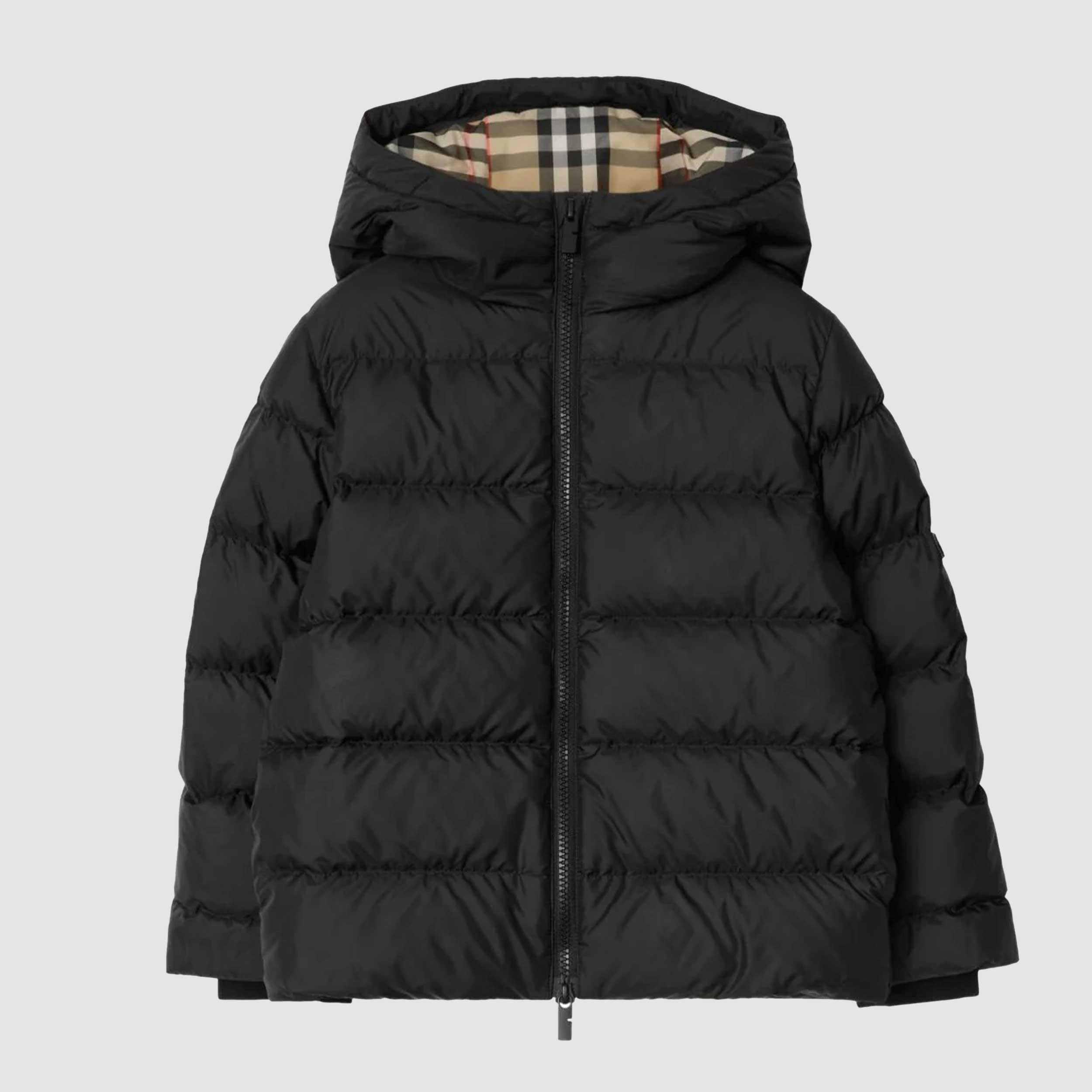 Giubbino Nero Con Trapunta Iconica Firmata BURBERRY