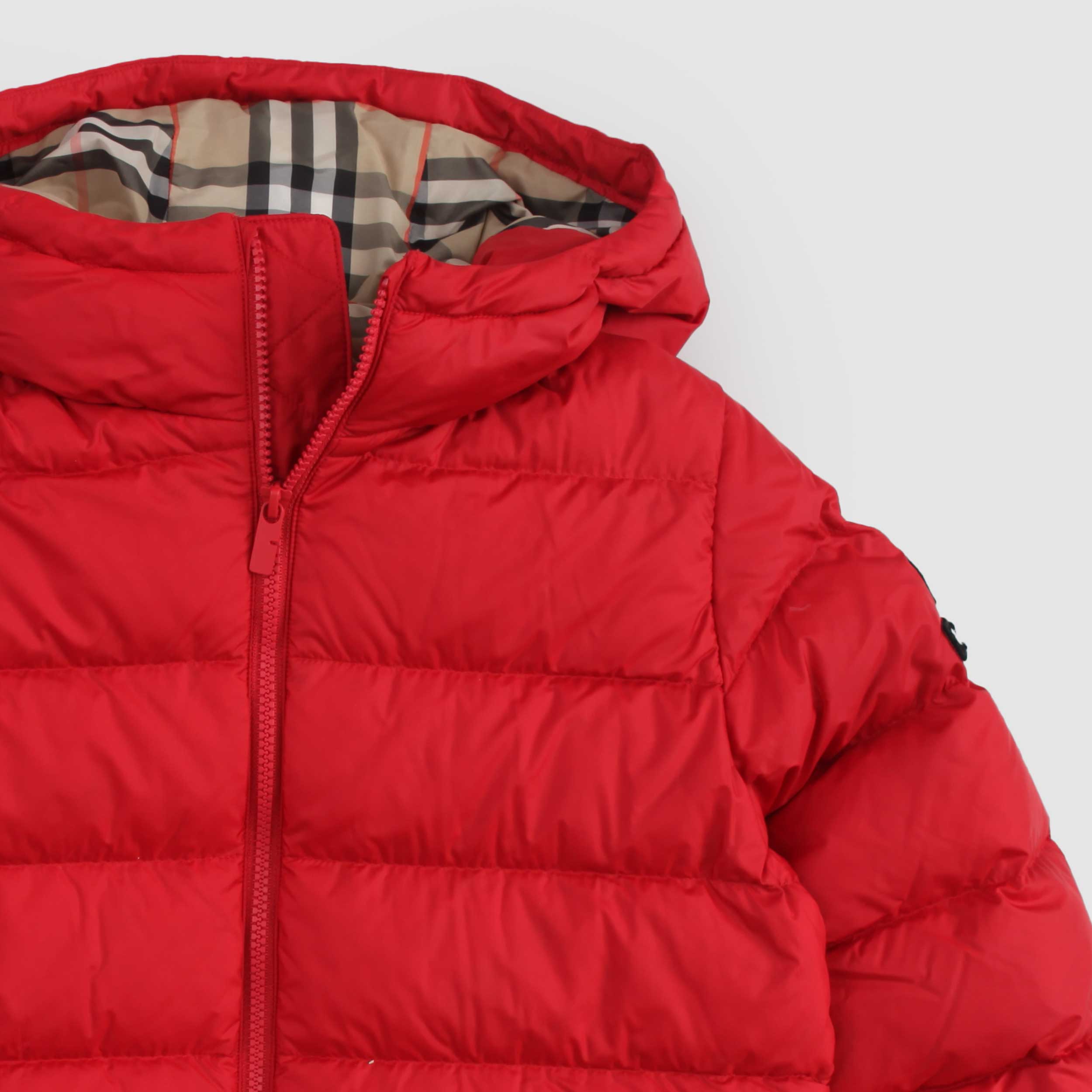 Giubbino Rosso Trapuntato Internamente Firmato BURBERRY