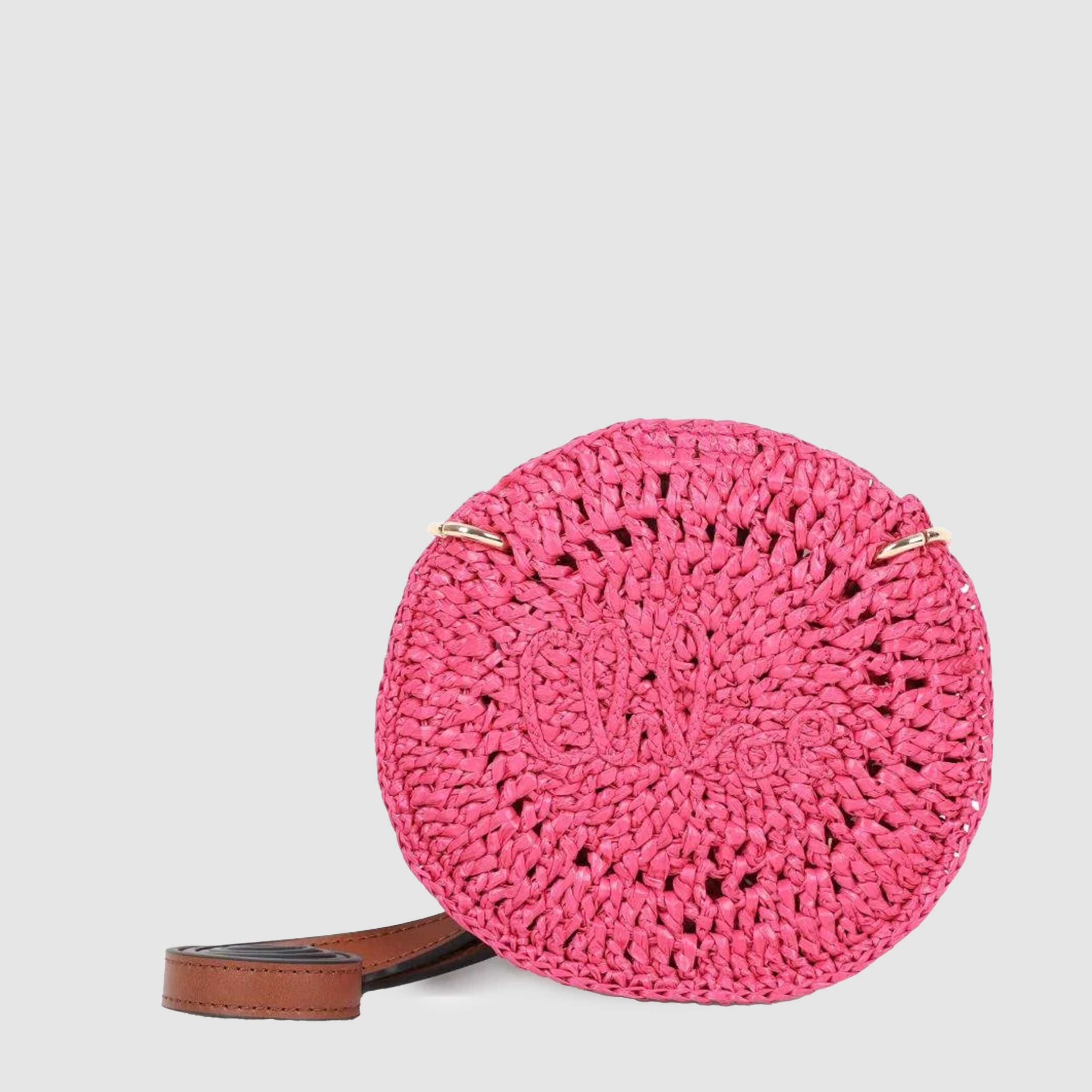 Borsa a Tracolla Rosa Intrecciata Firmata CHLOE