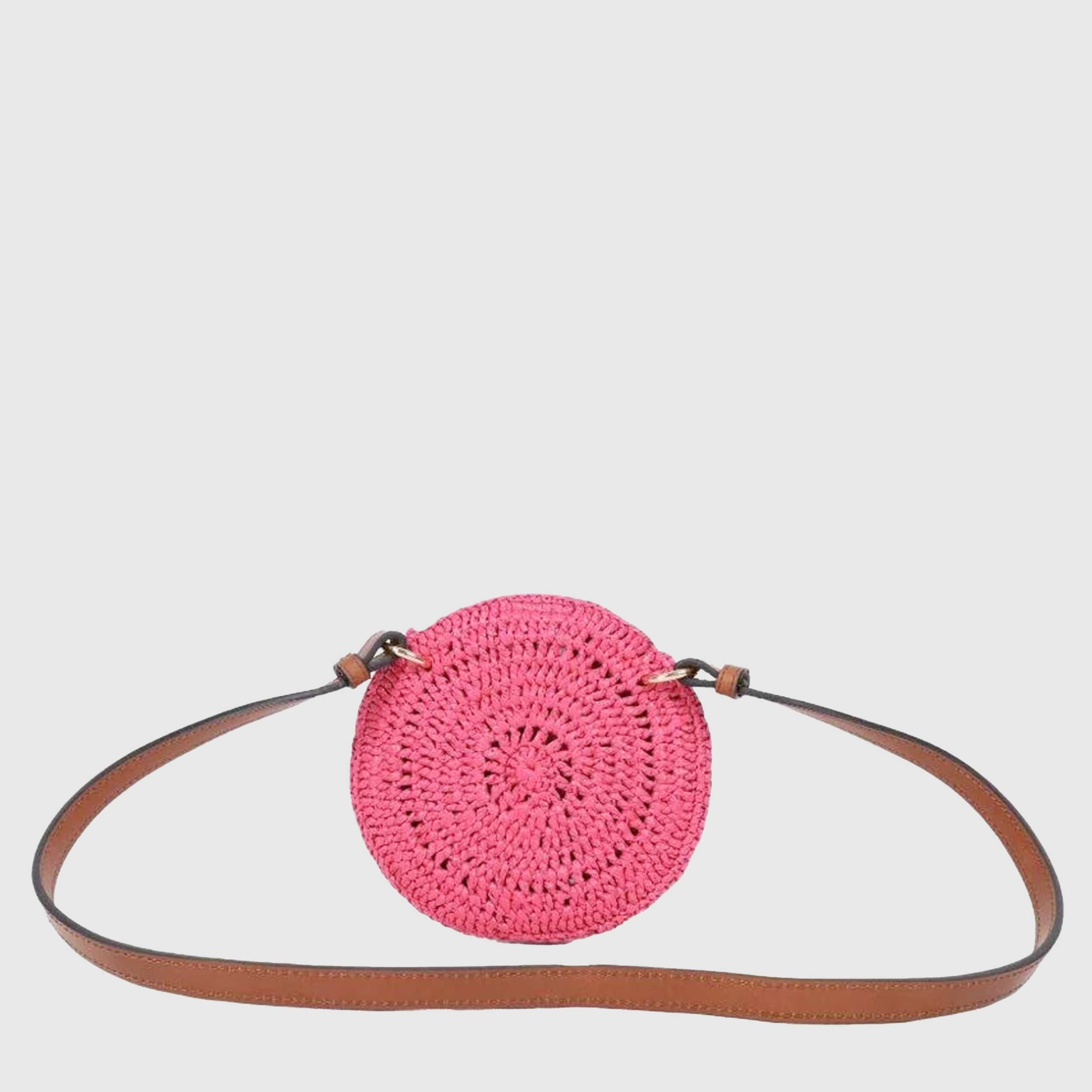 Borsa a Tracolla Rosa Intrecciata Firmata CHLOE