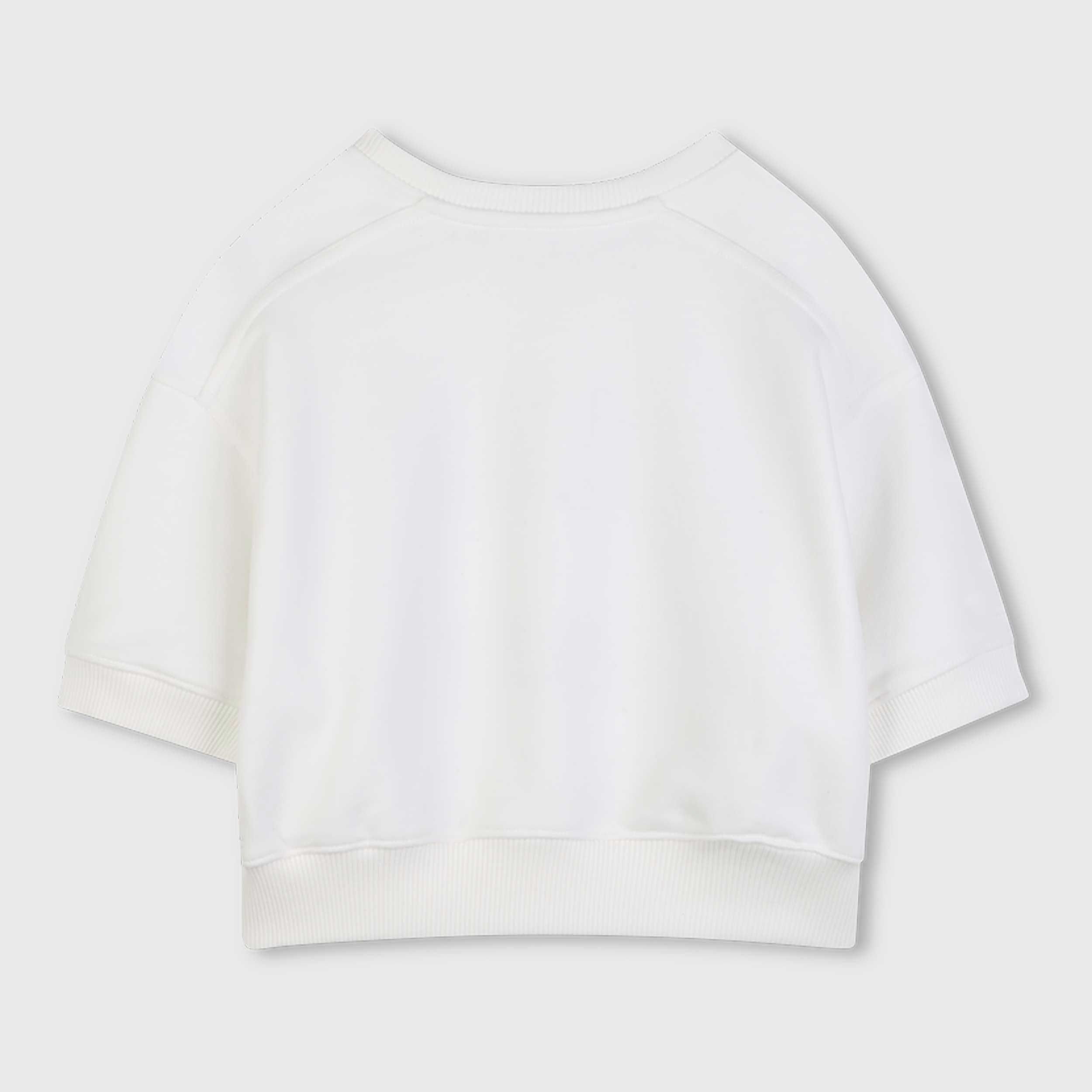 Felpa Bianca con Stampa Azzurra Firmata CHLOE