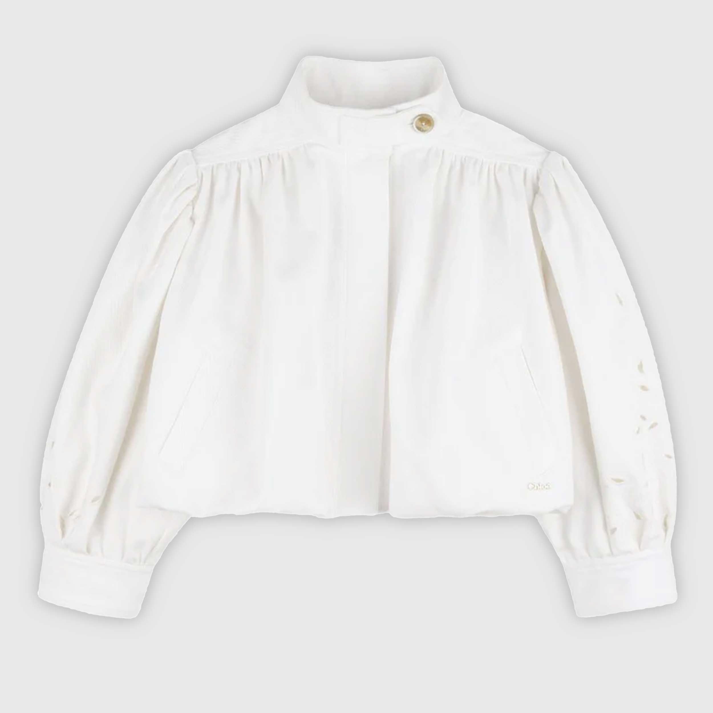 Giacca Bianca con Collo alla Coreana Firmata CHLOE