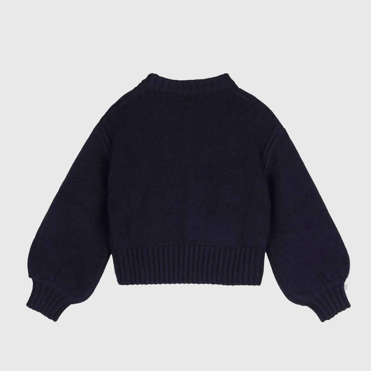 Maglione Blu Notte con Logo Ricamato per Ragazza CHLOE