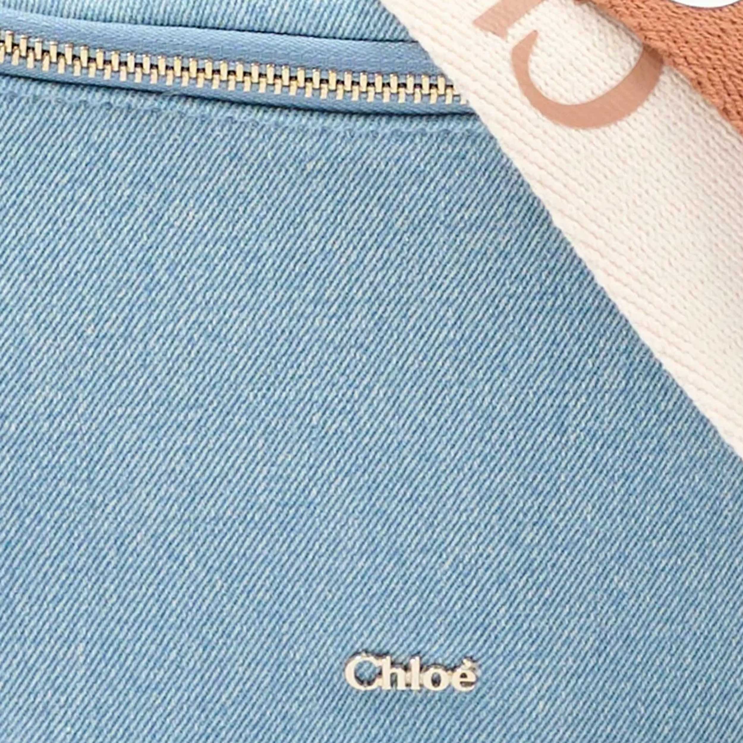 Borsa a Mano in Denim Celeste Firmata CHLOE