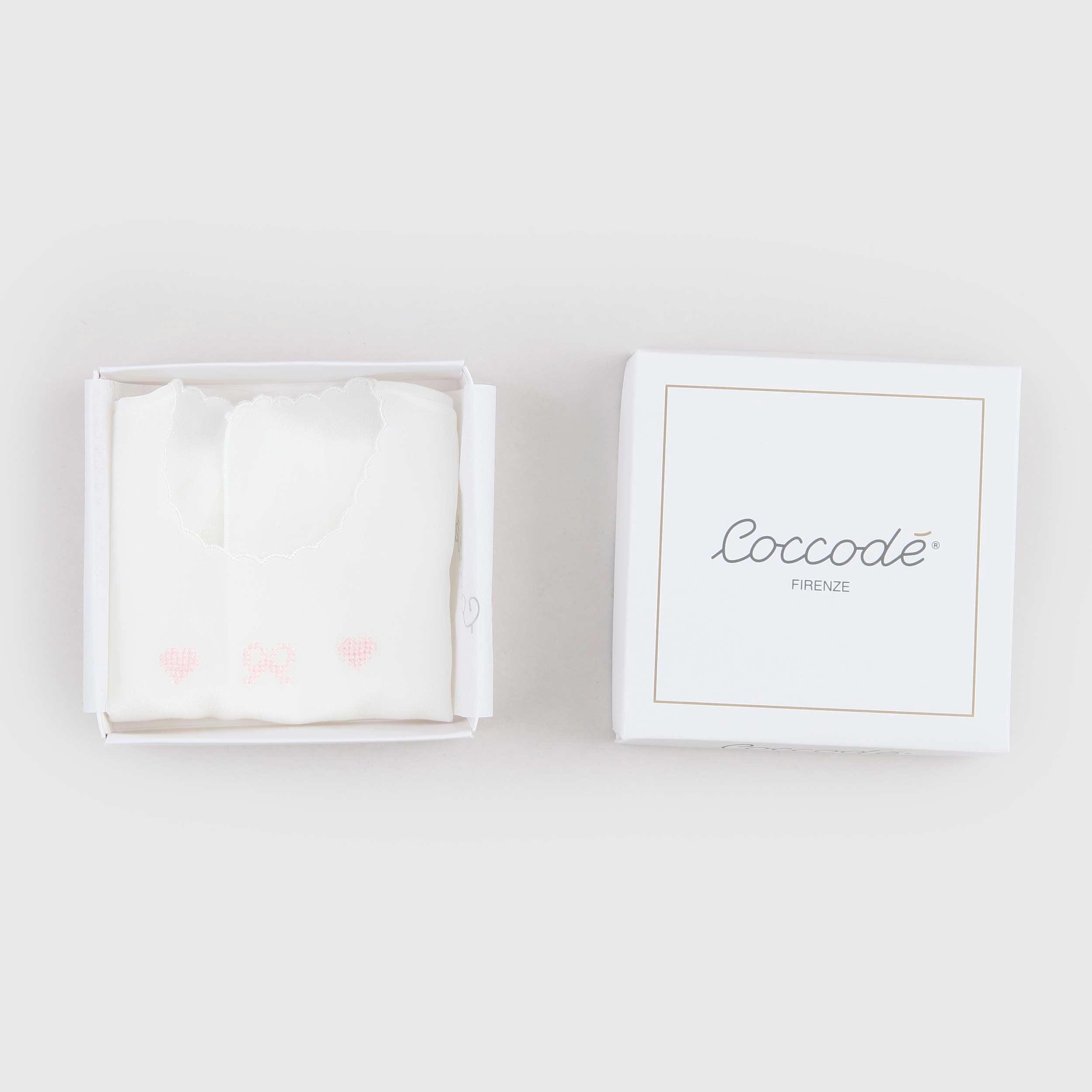 Camicina della Fortuna Latte con Ricamo Rosa per Neonata by COCCODÈ