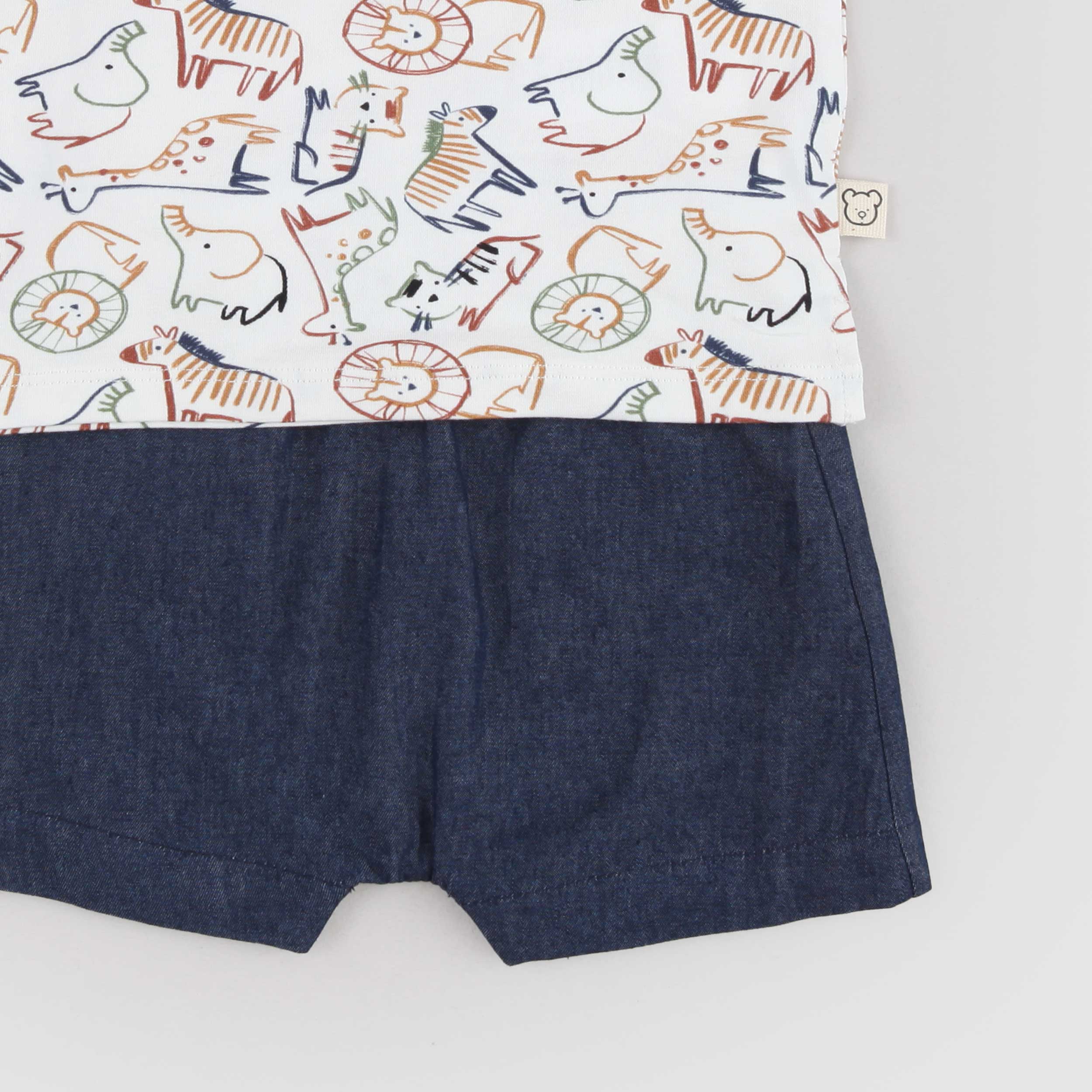 Milk and Blue Two-Piece Set by COCCODE