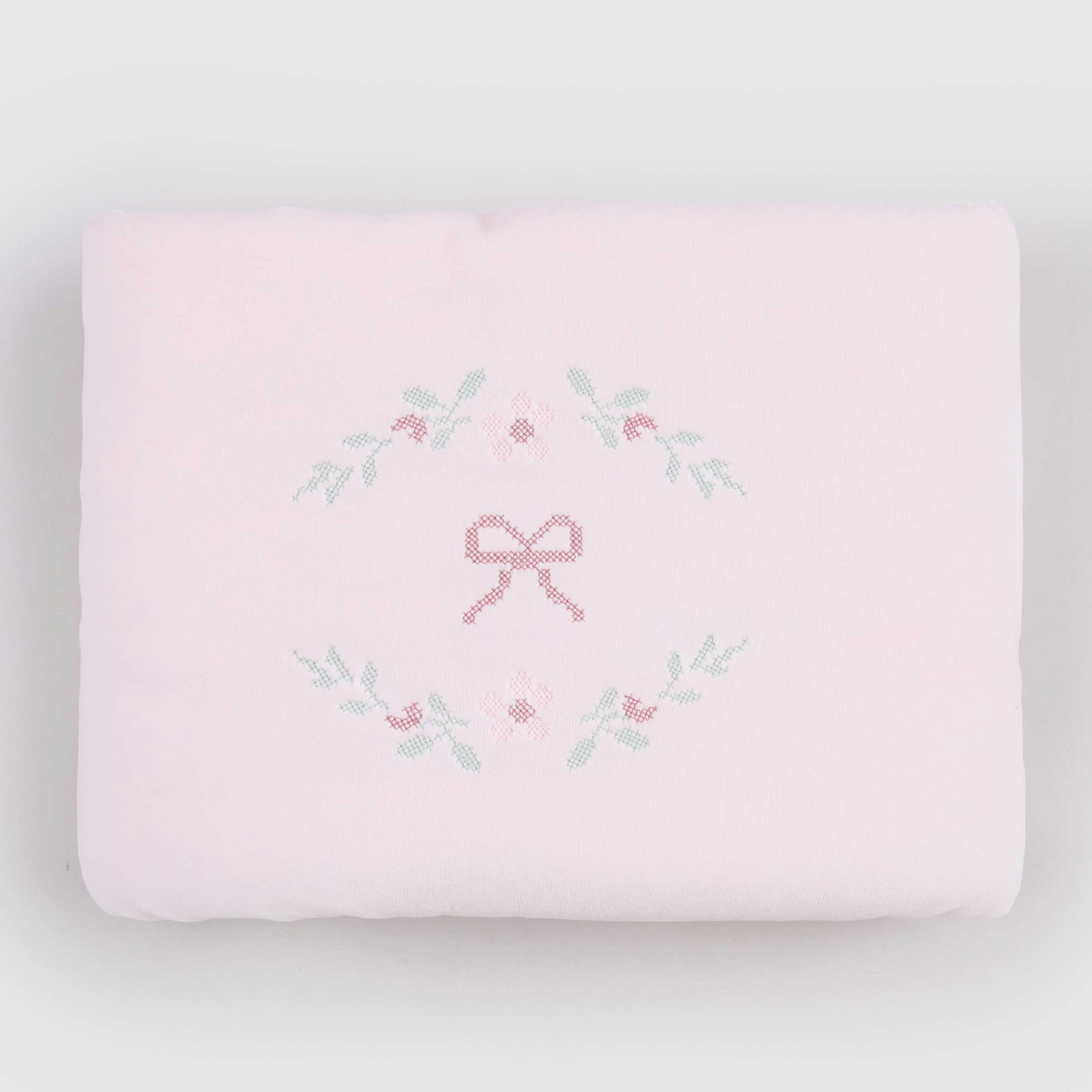 Copertina Rosa Imbottita per Culla con Ricamo per Neonata by COCCODÈ