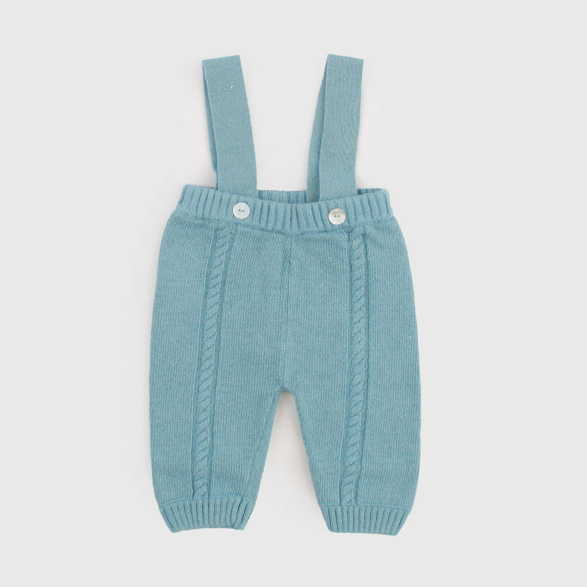 Salopette in Maglia Azzurra per Neonato by COCCODE