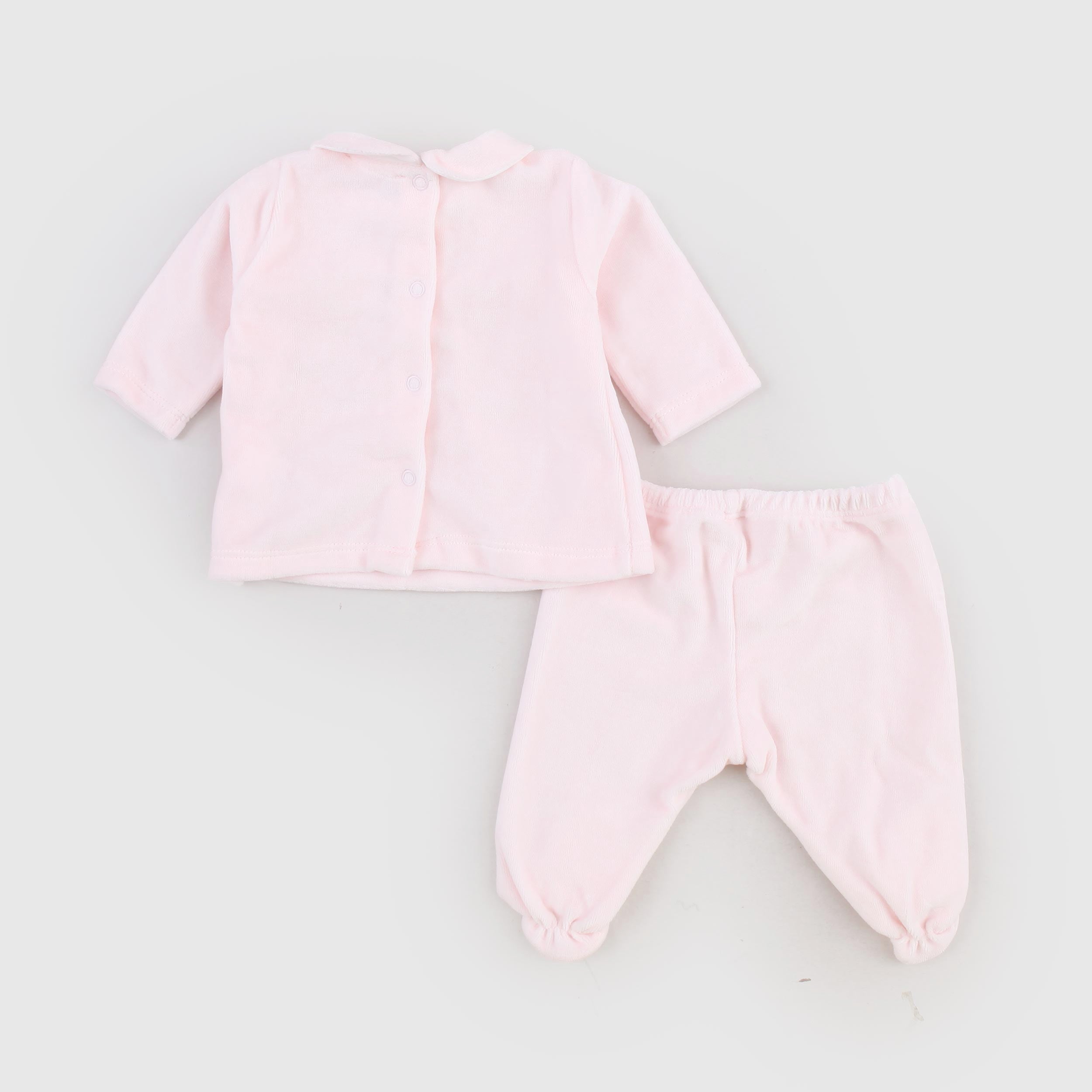 Pink Two-Piece Chenille Baby Suit Signed COCCODÈ