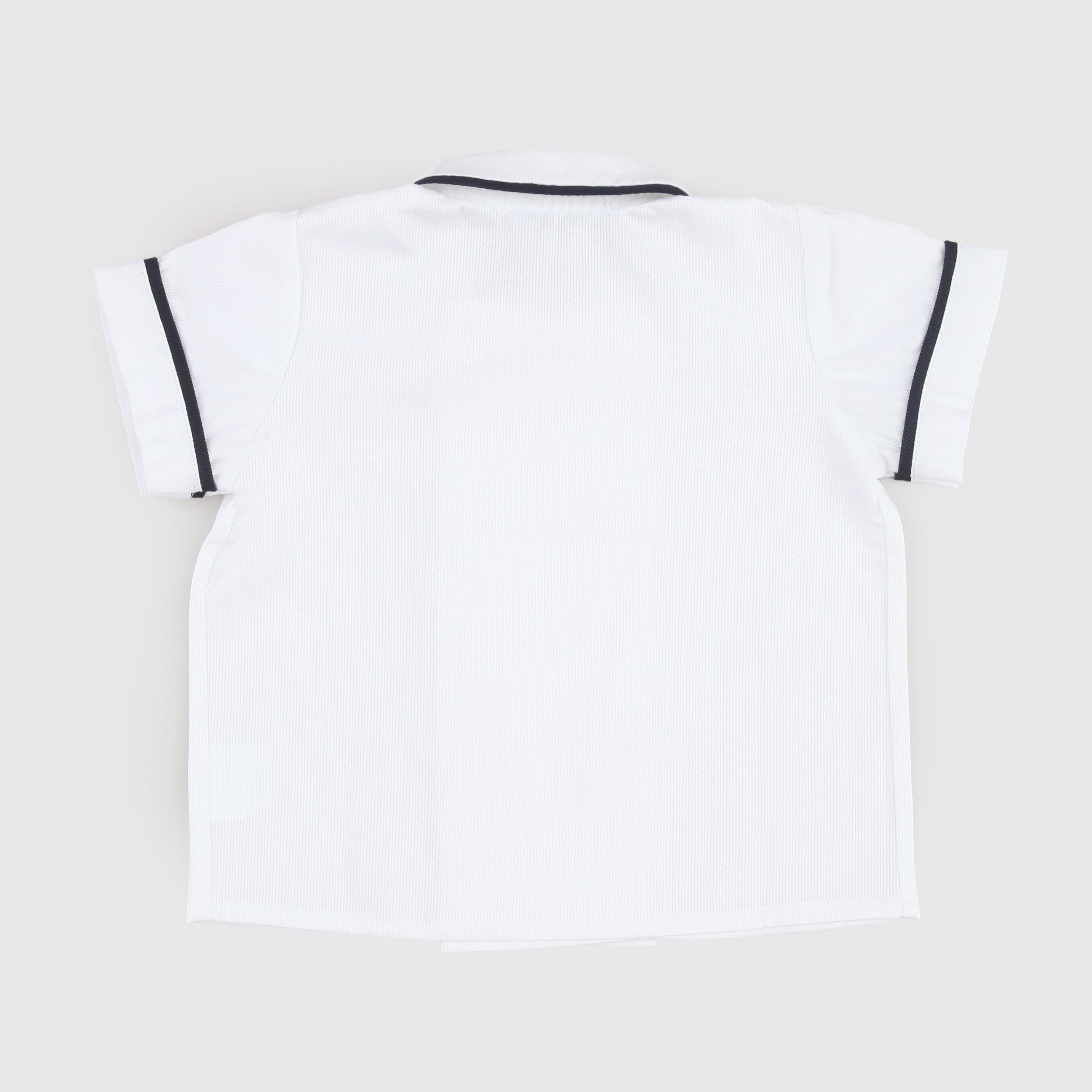 Camicia Bianca e Blu Bordata Firmata COLIBRI