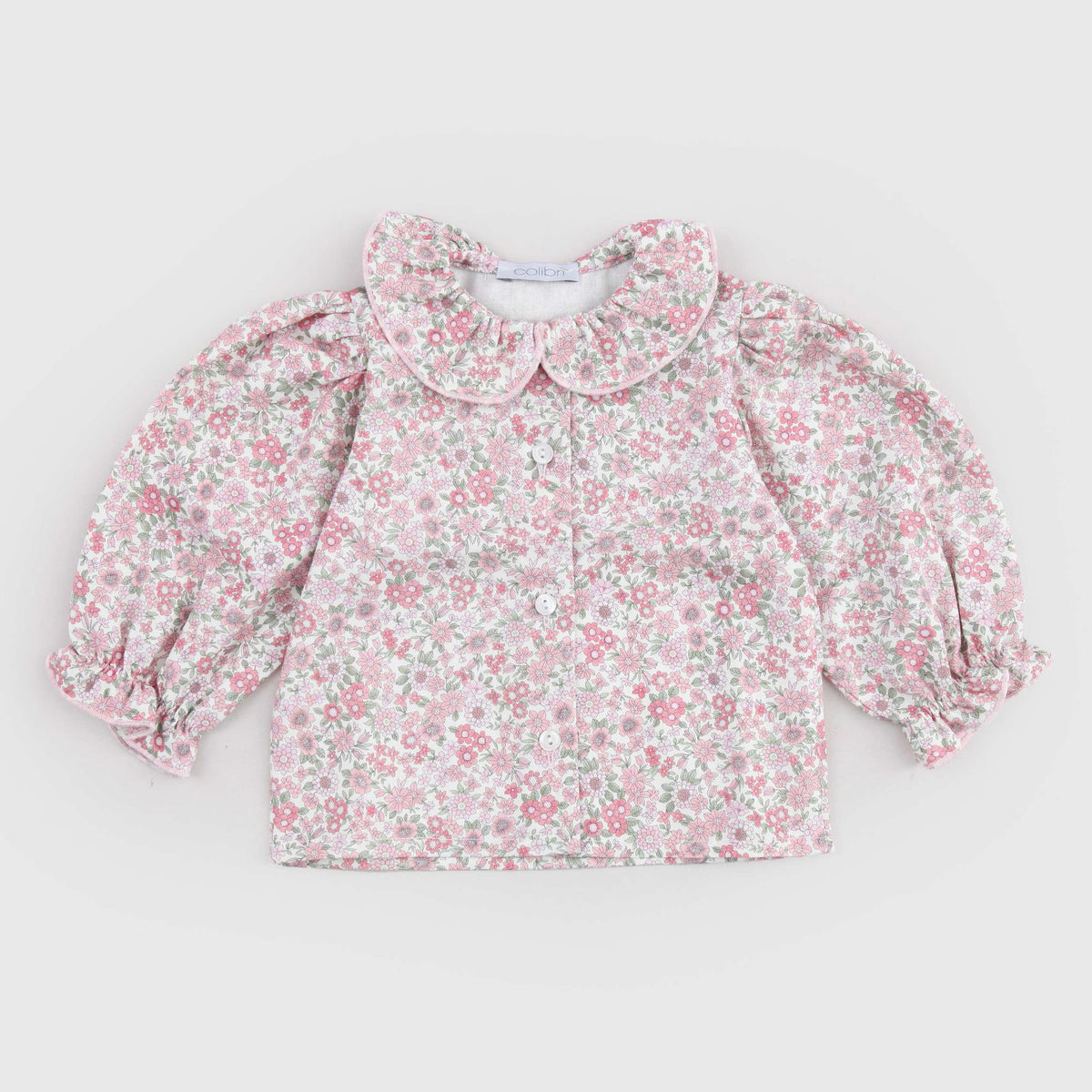 Camicia Floreale Rosa per Neonata COLIBRI