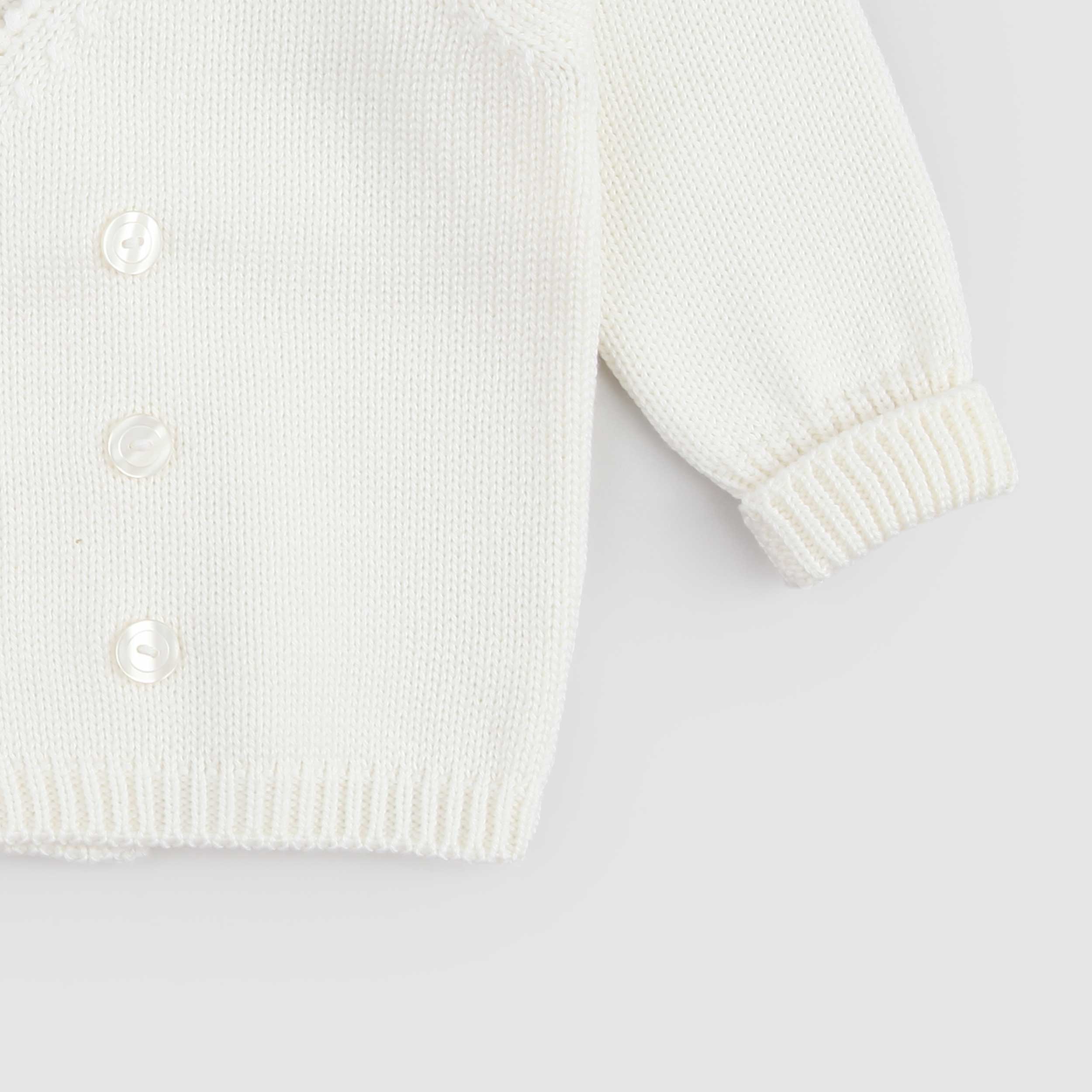 White Pure Wool Cardigan by COLIBRI