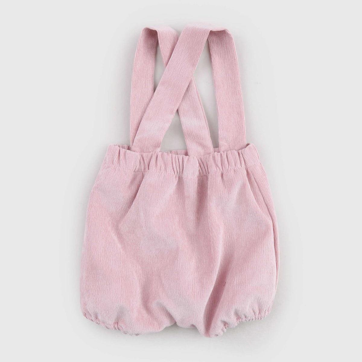 Culotte con Bretelle Rosa con Coulisse per Neonata COLIBRI