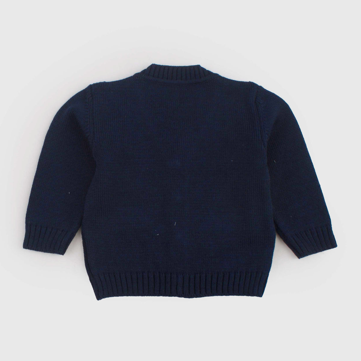 Blue Cardigan with Braid Processing for Newborn COLORICHIARI