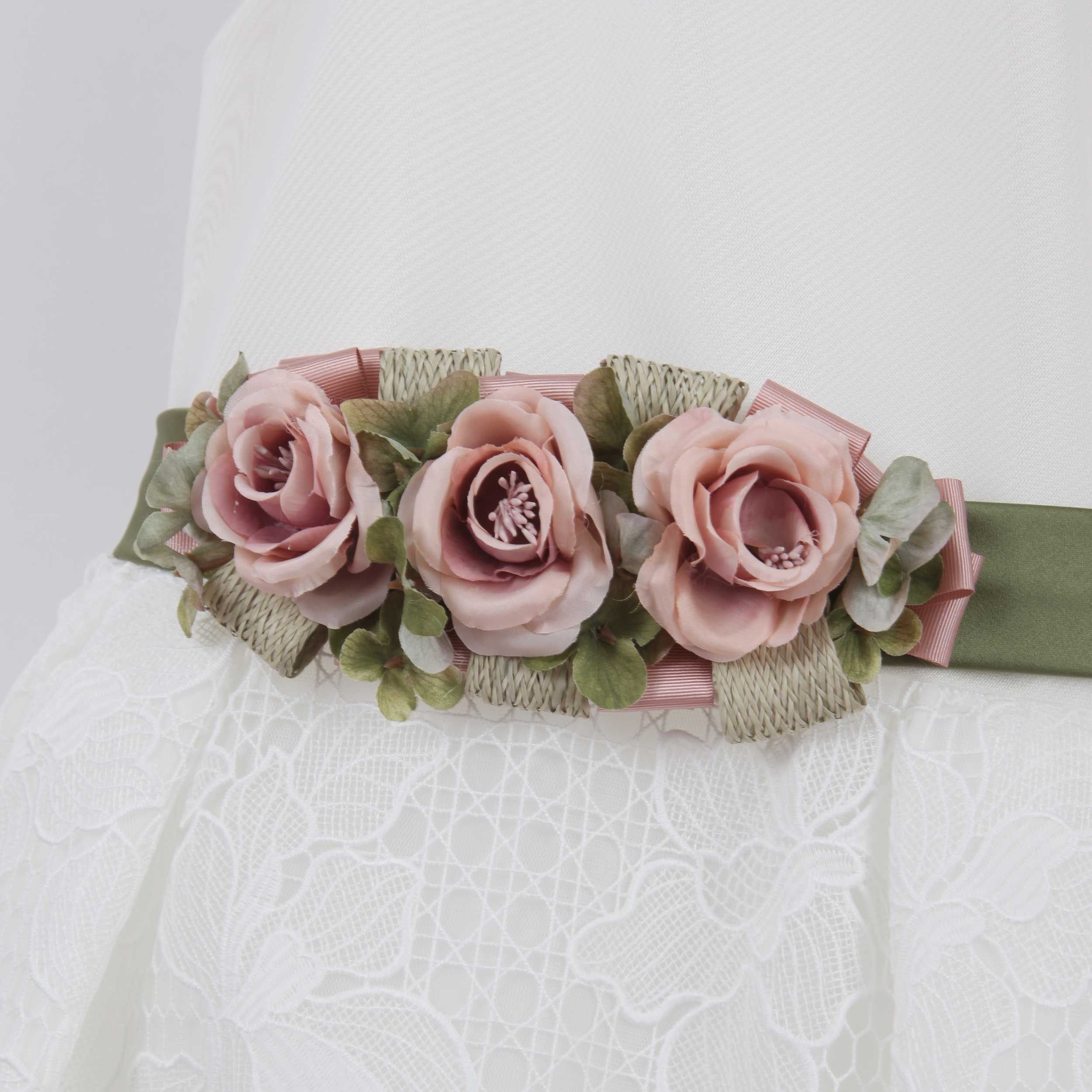 COLORICHIARI Communion Dress with Satin Belt