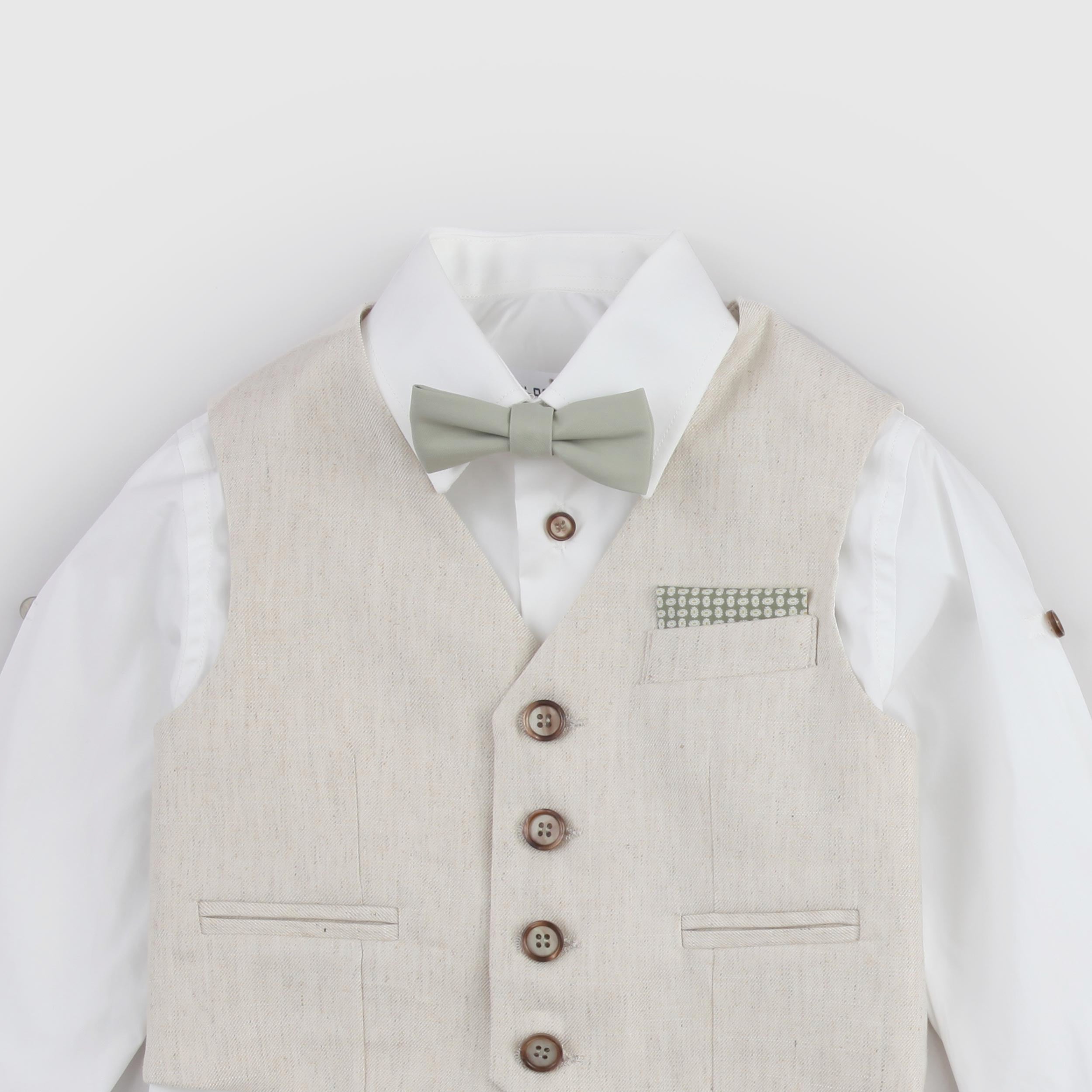 Completo Elegante Beige e Bianco Firmato COLORICHIARI