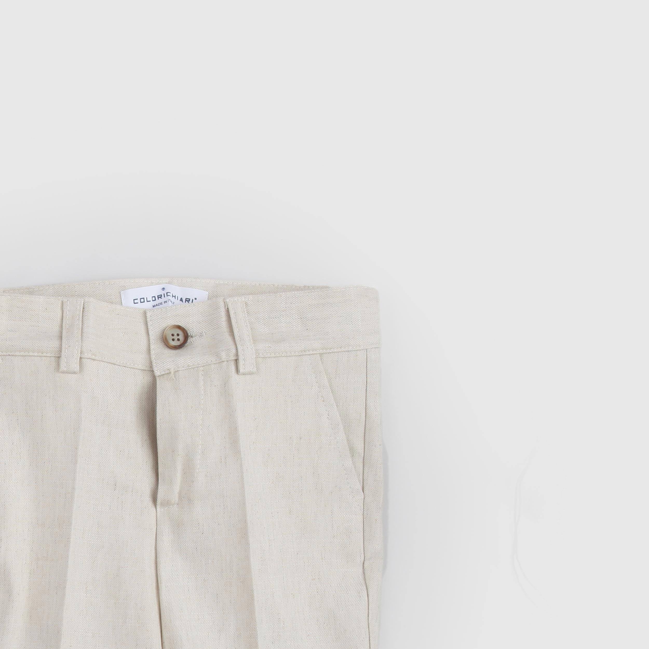 Completo Elegante Beige e Bianco Firmato COLORICHIARI